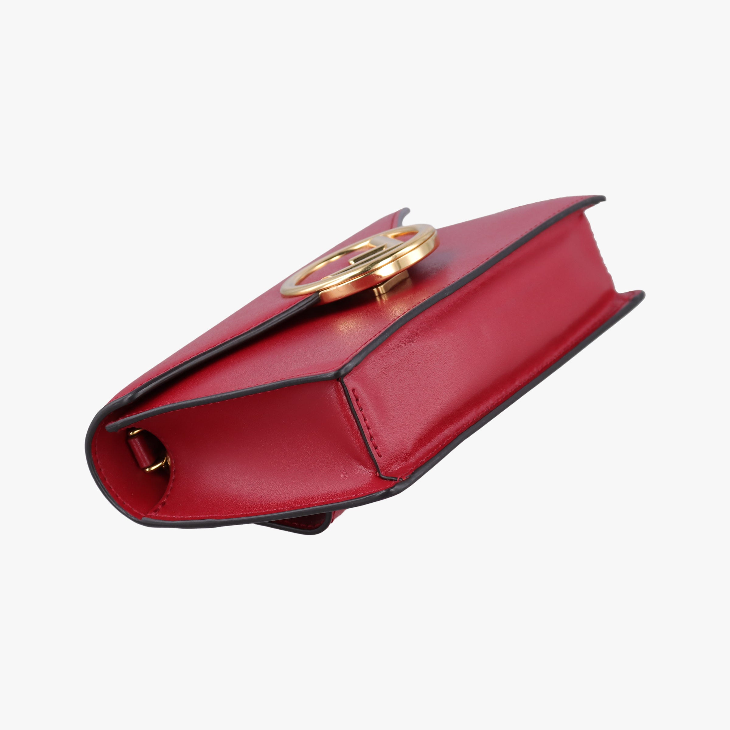 Pre-owned Fendi F is Red Leather 8BM005 shoulderbag | stylenewstar