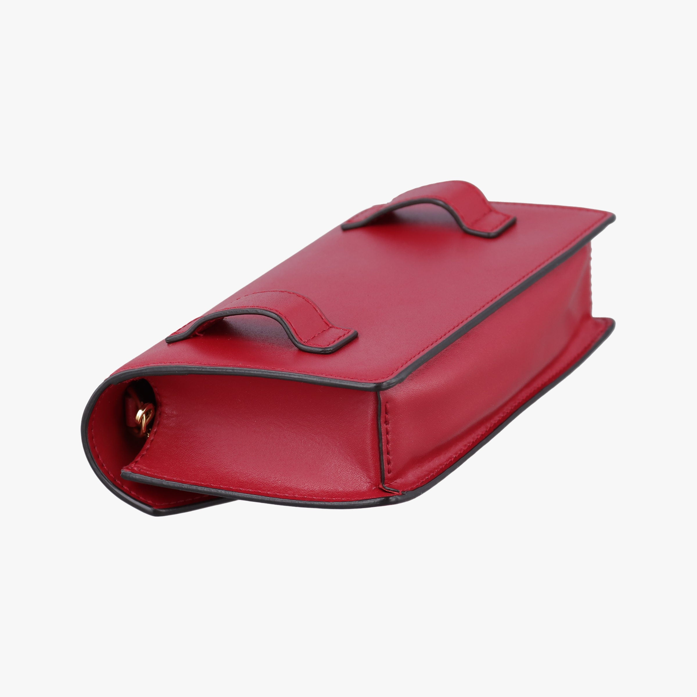 Pre-owned Fendi F is Red Leather 8BM005 shoulderbag | stylenewstar