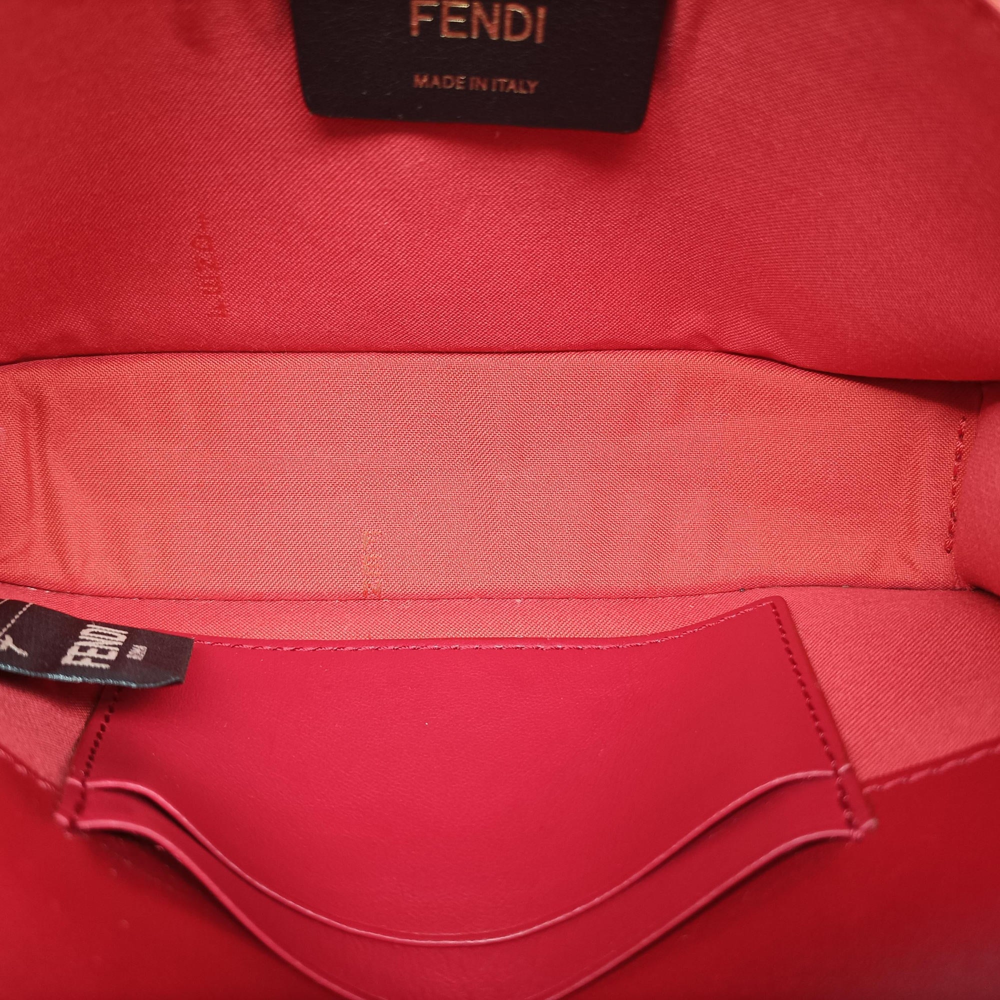 Pre-owned Fendi F is Red Leather 8BM005 shoulderbag | stylenewstar