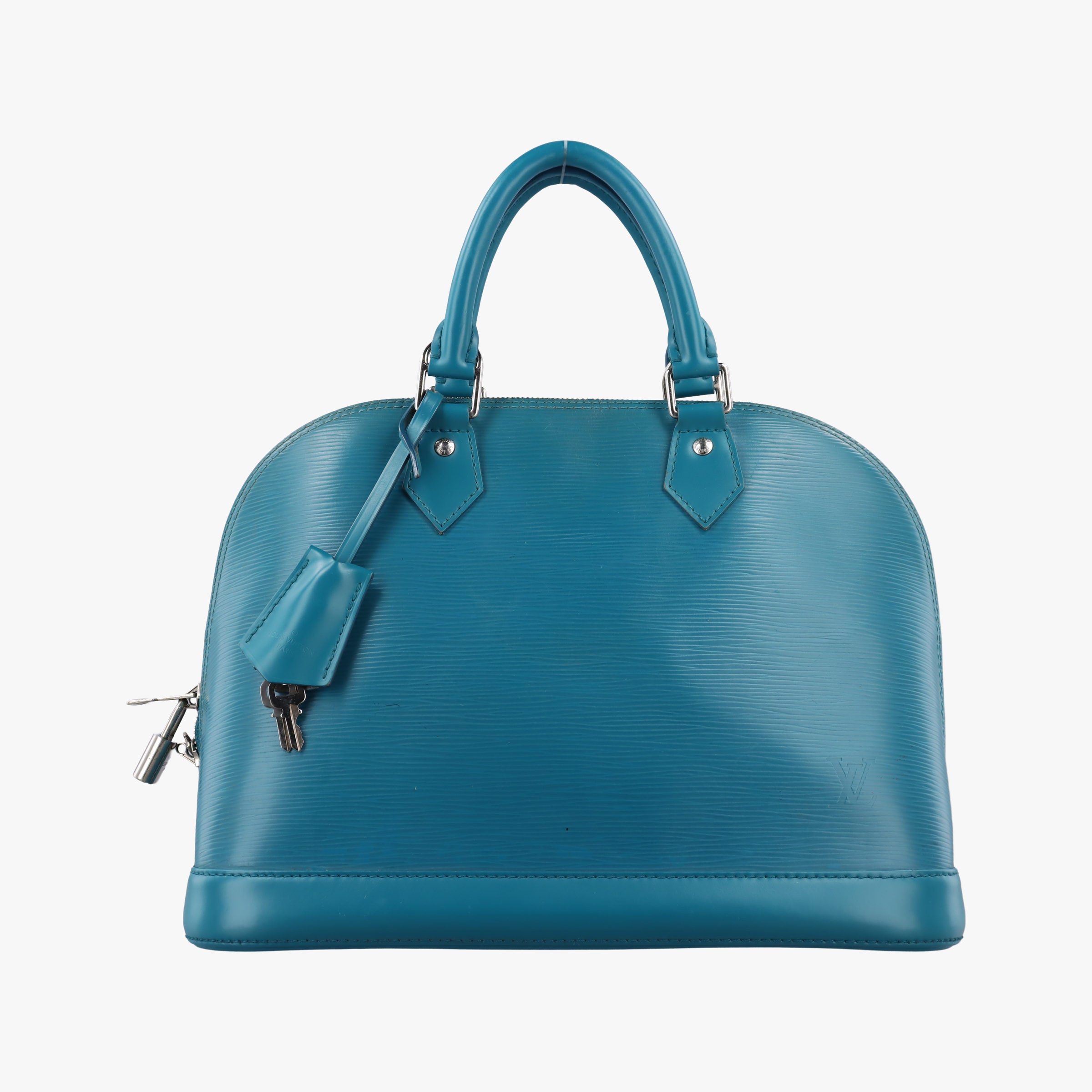 Pre-owned Louis Vuitton Alma PM CYAN Epi M40624 handbag | stylenewstar