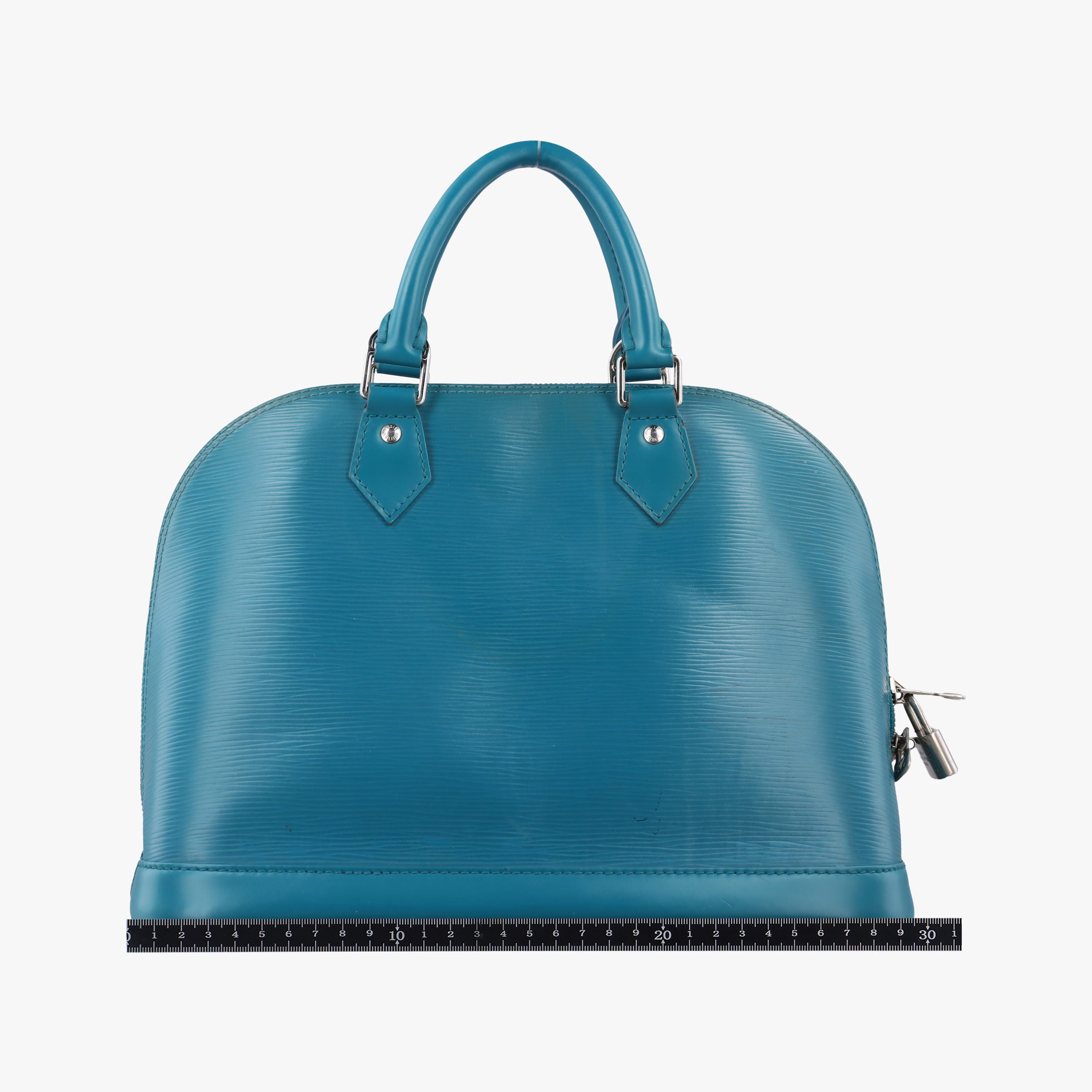 Pre-owned Louis Vuitton Alma PM CYAN Epi M40624 handbag | stylenewstar