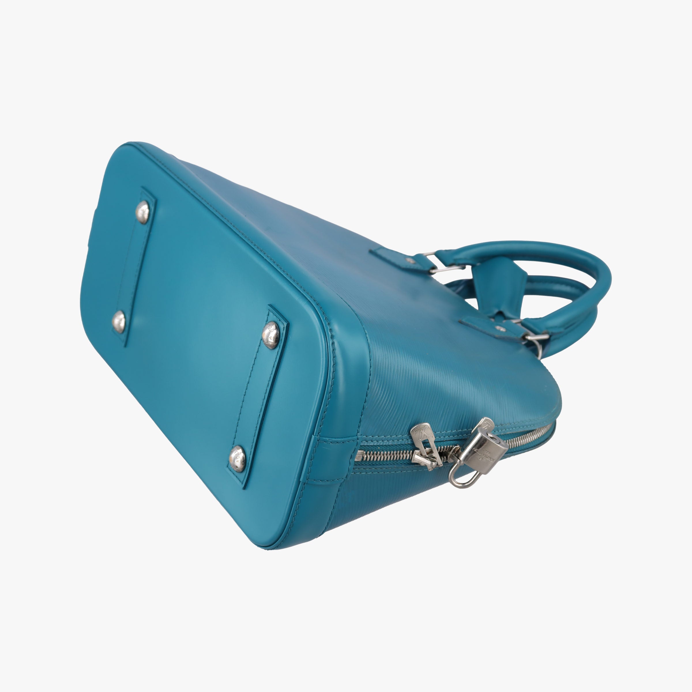 Pre-owned Louis Vuitton Alma PM CYAN Epi M40624 handbag | stylenewstar