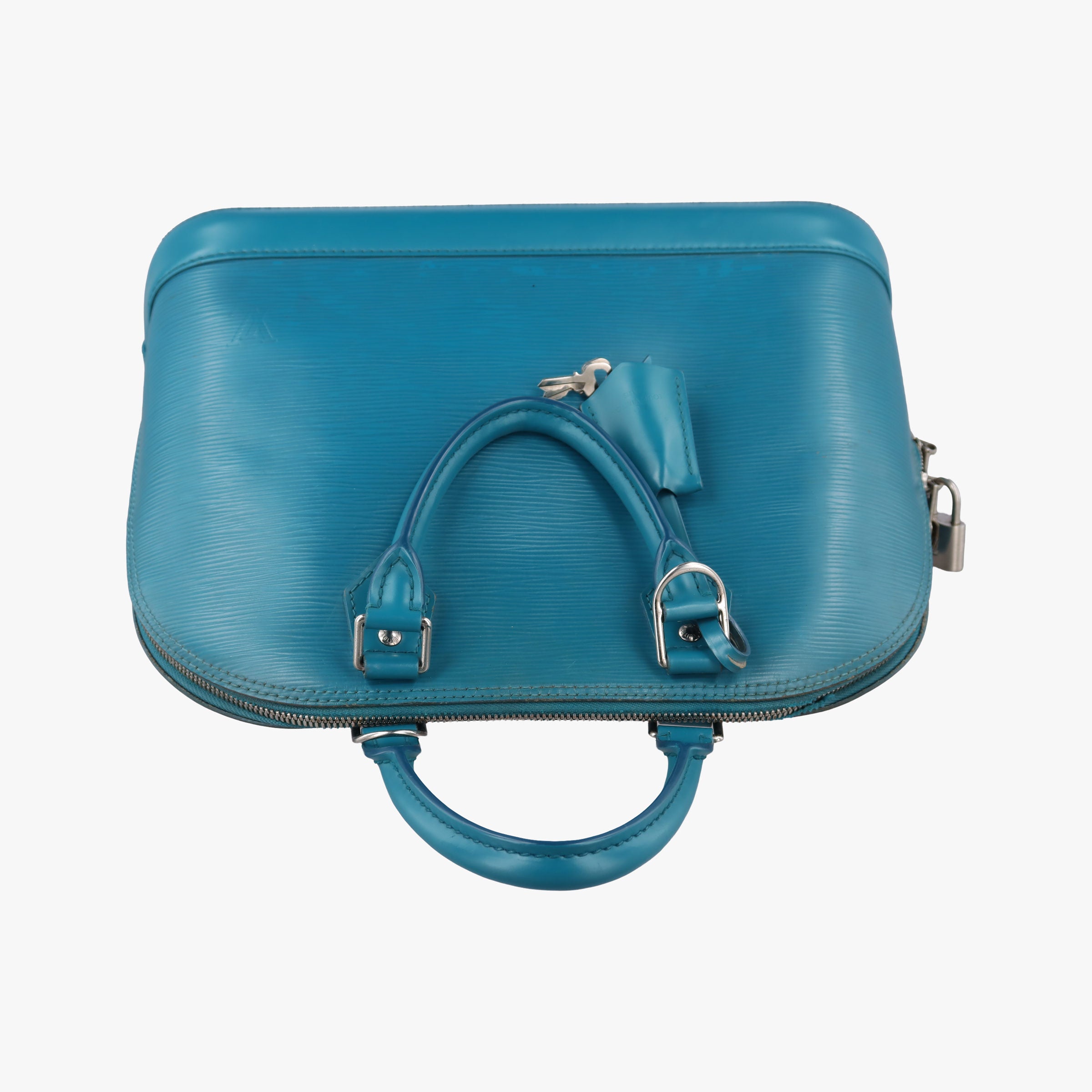 Pre-owned Louis Vuitton Alma PM CYAN Epi M40624 handbag | stylenewstar