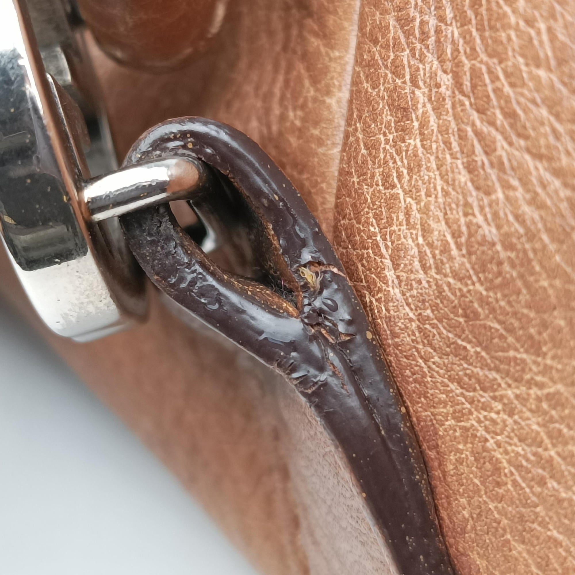 Pre-owned Gucci Miss GG Top Handle Camel Leather 323675 shoulderbag | stylenewstar
