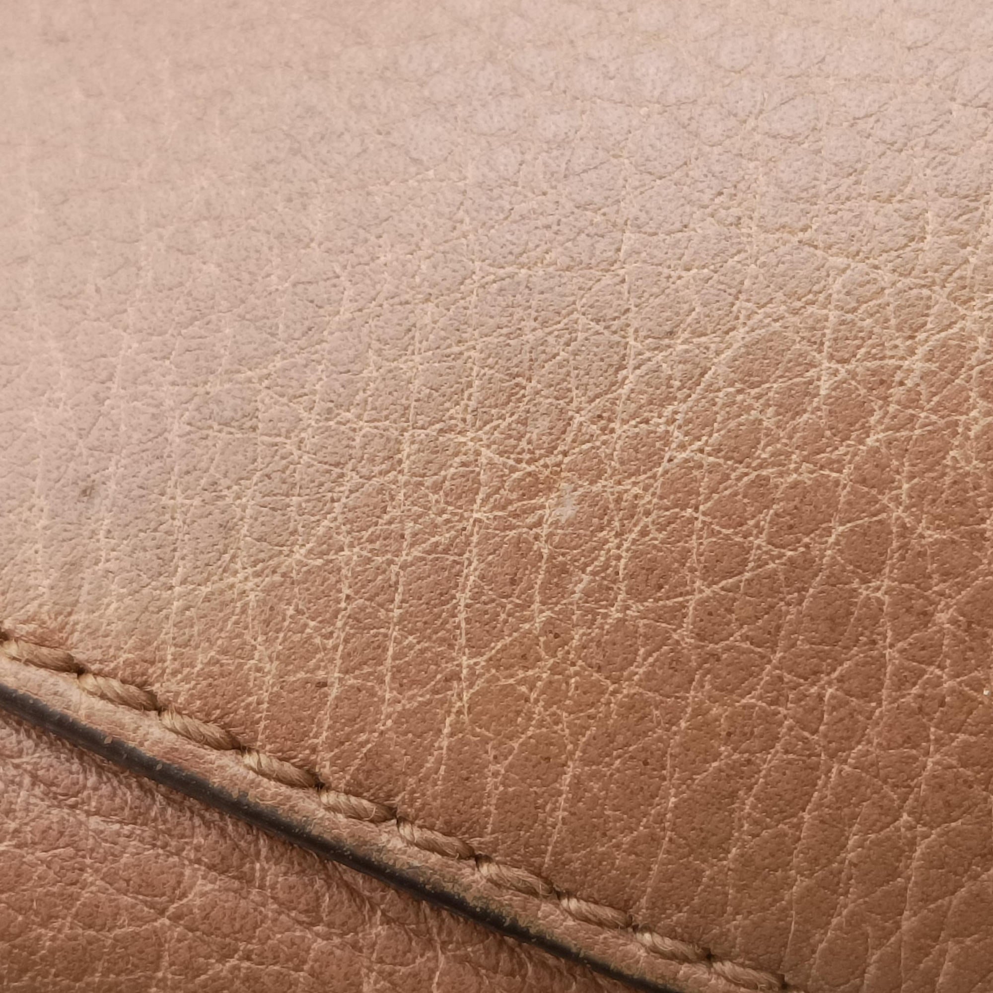 Pre-owned Gucci Miss GG Top Handle Camel Leather 323675 shoulderbag | stylenewstar