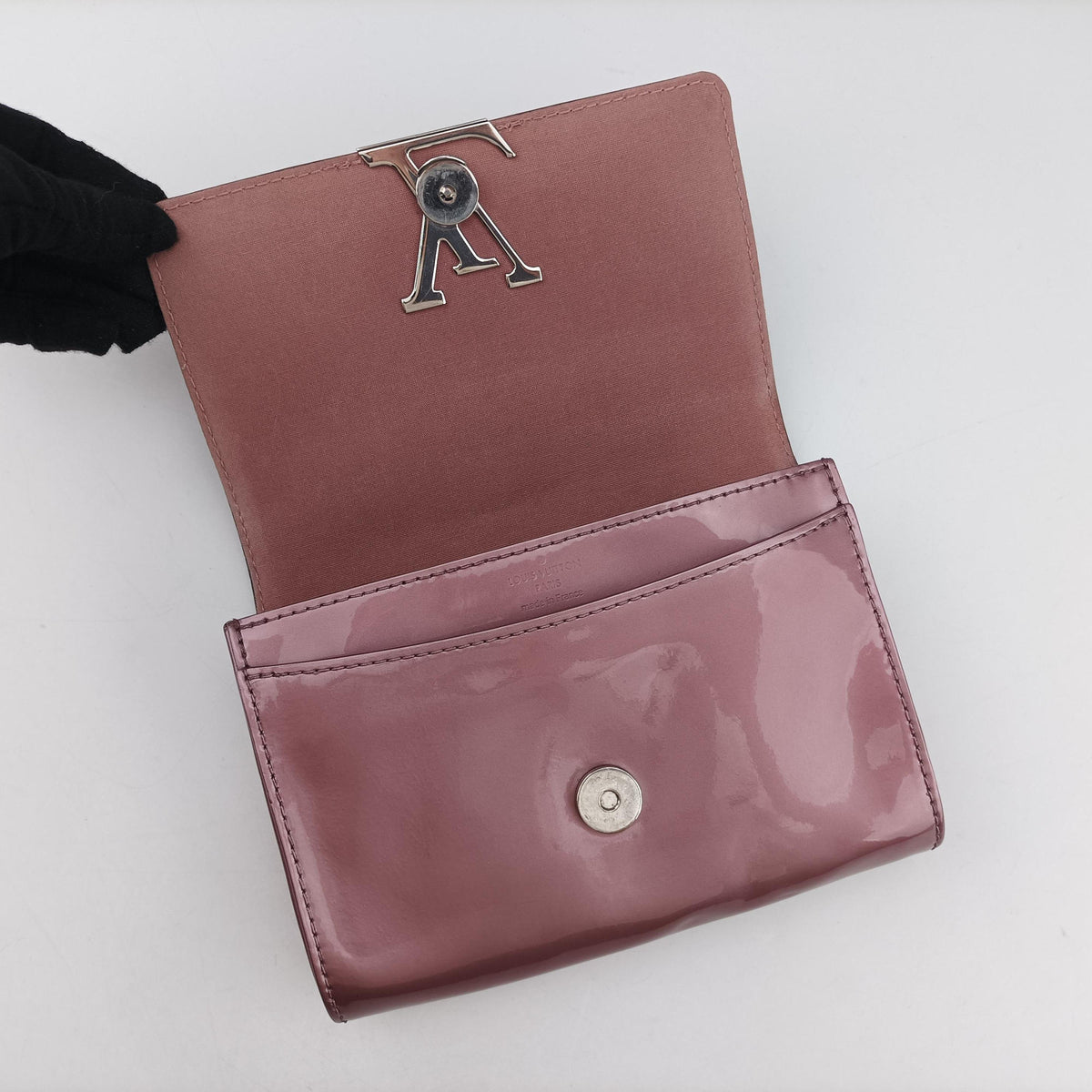 Pre-owned Louis Vuitton Pochette Louise PM Rose Indien Vernis M64550 shoulderbag | stylenewstar