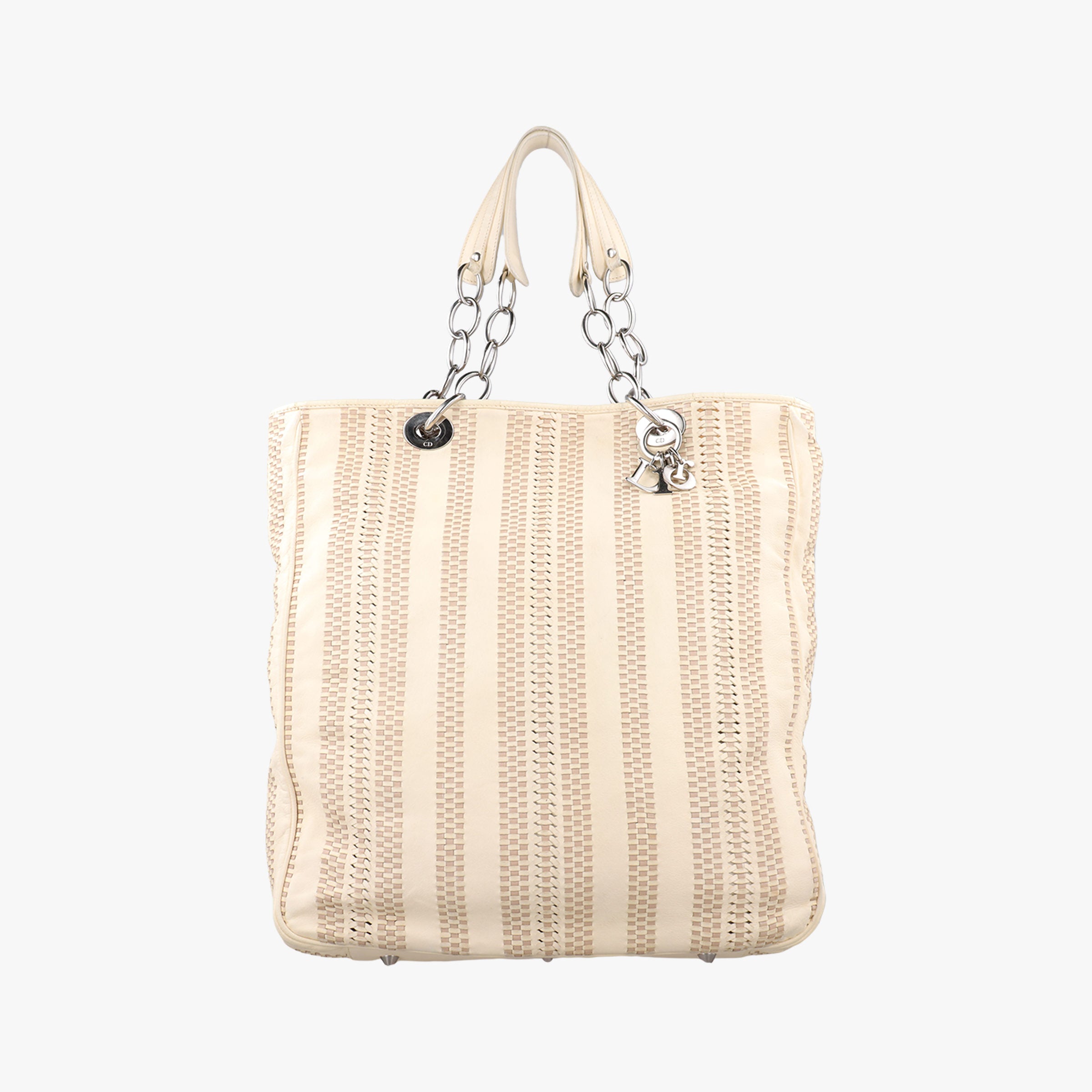 Pre-owned Christian Dior Soft Lady Dior Beige Leather  handbag | stylenewstar