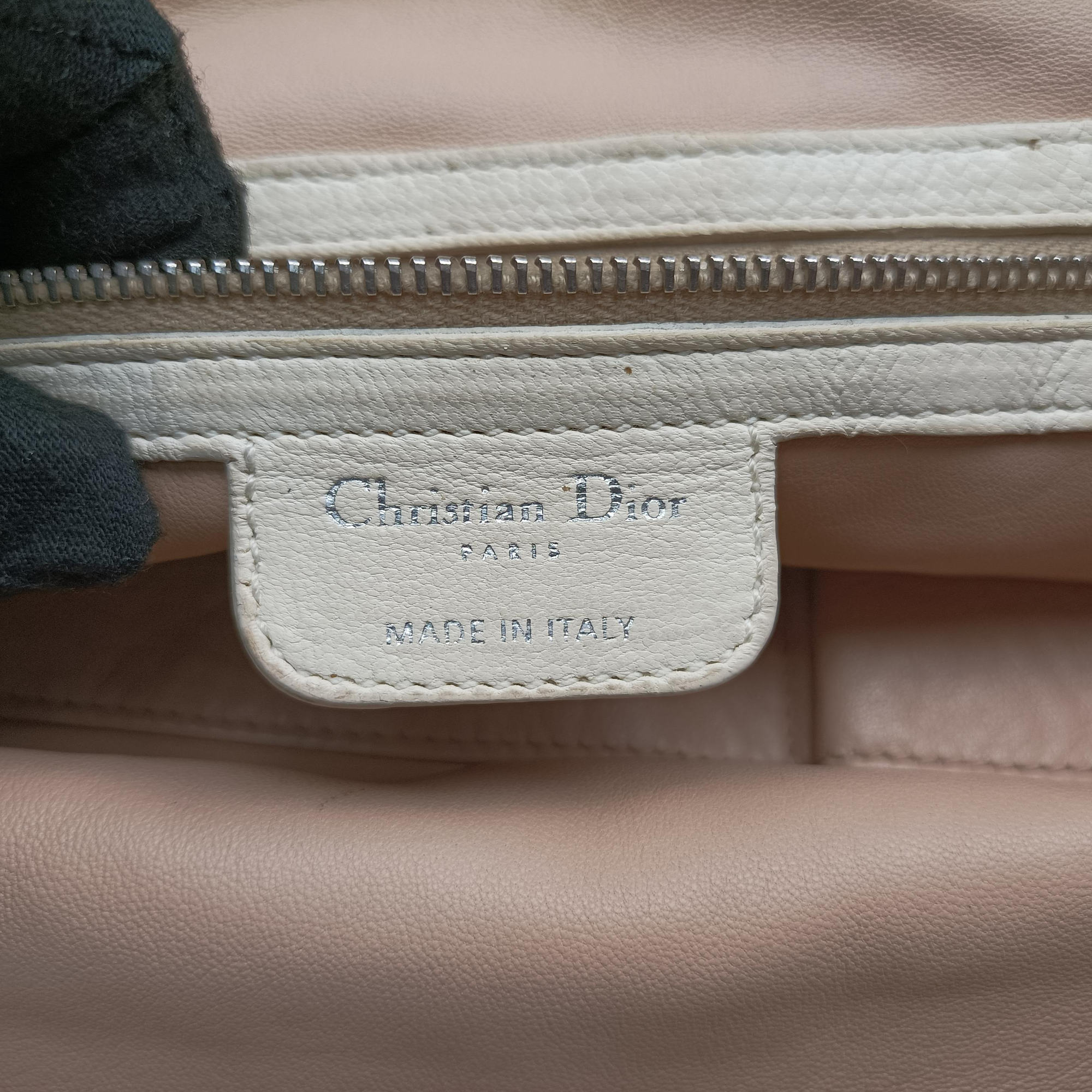 Pre-owned Christian Dior Soft Lady Dior Beige Leather  handbag | stylenewstar