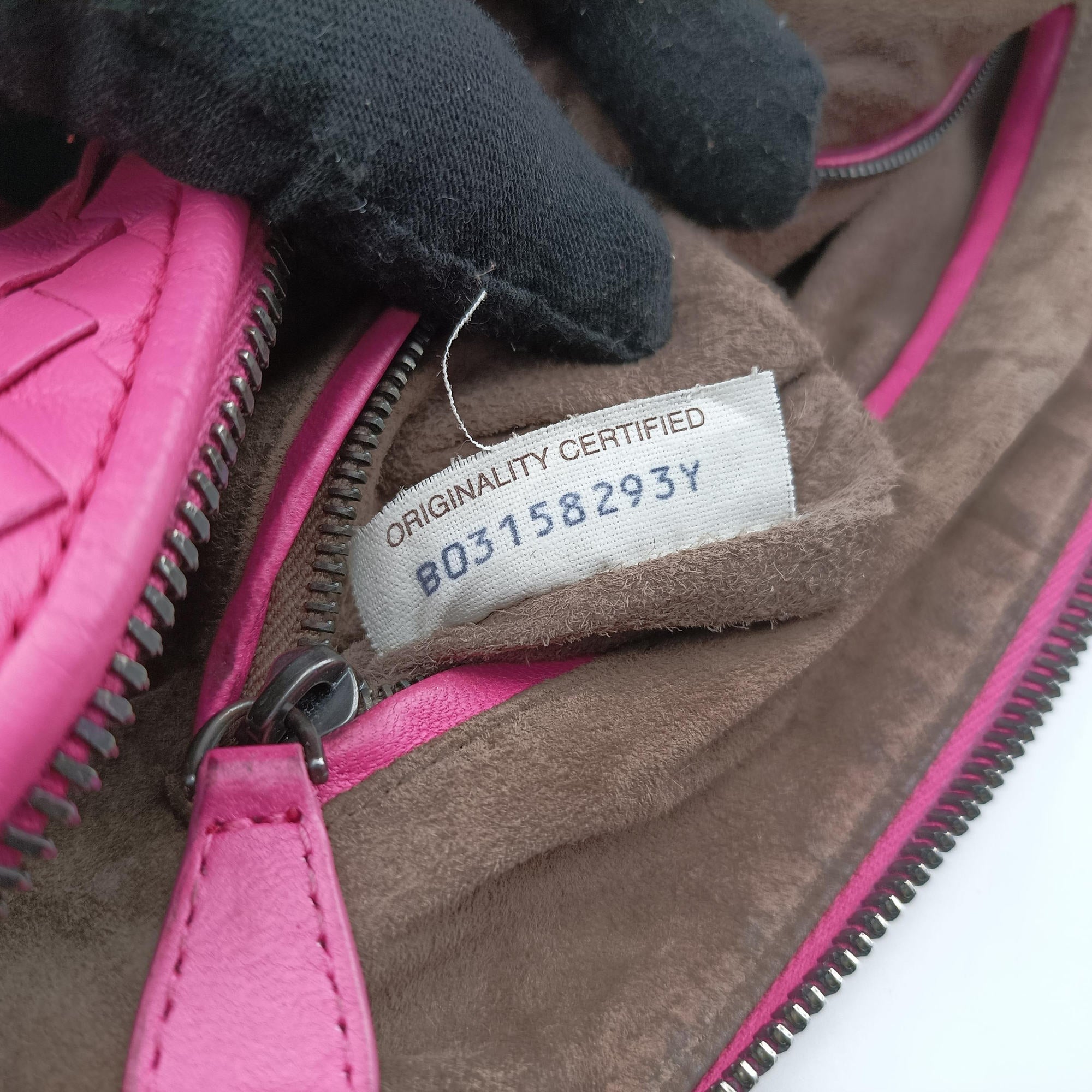 Pre-owned Bottega Veneta NODINI Intrecciato Rose lambskin  shoulderbag | stylenewstar