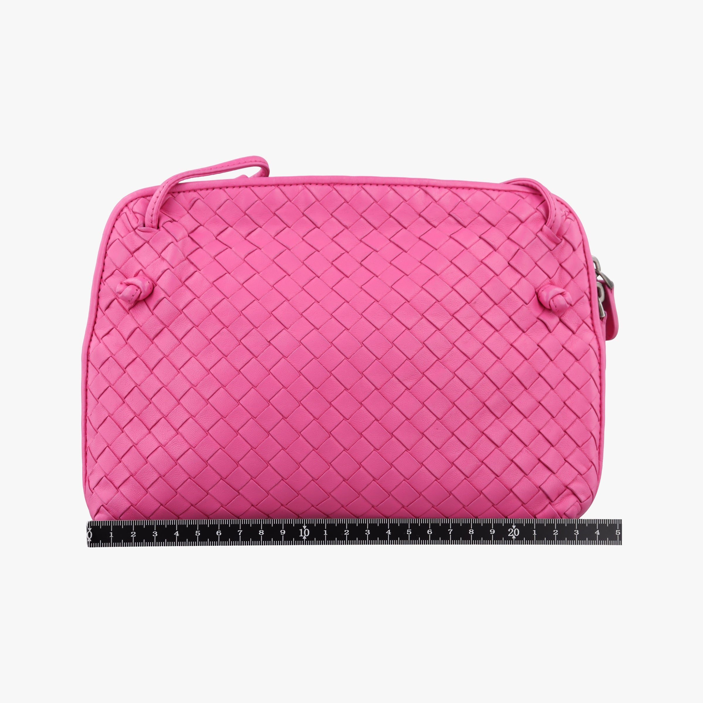 Pre-owned Bottega Veneta NODINI Intrecciato Rose lambskin  shoulderbag | stylenewstar