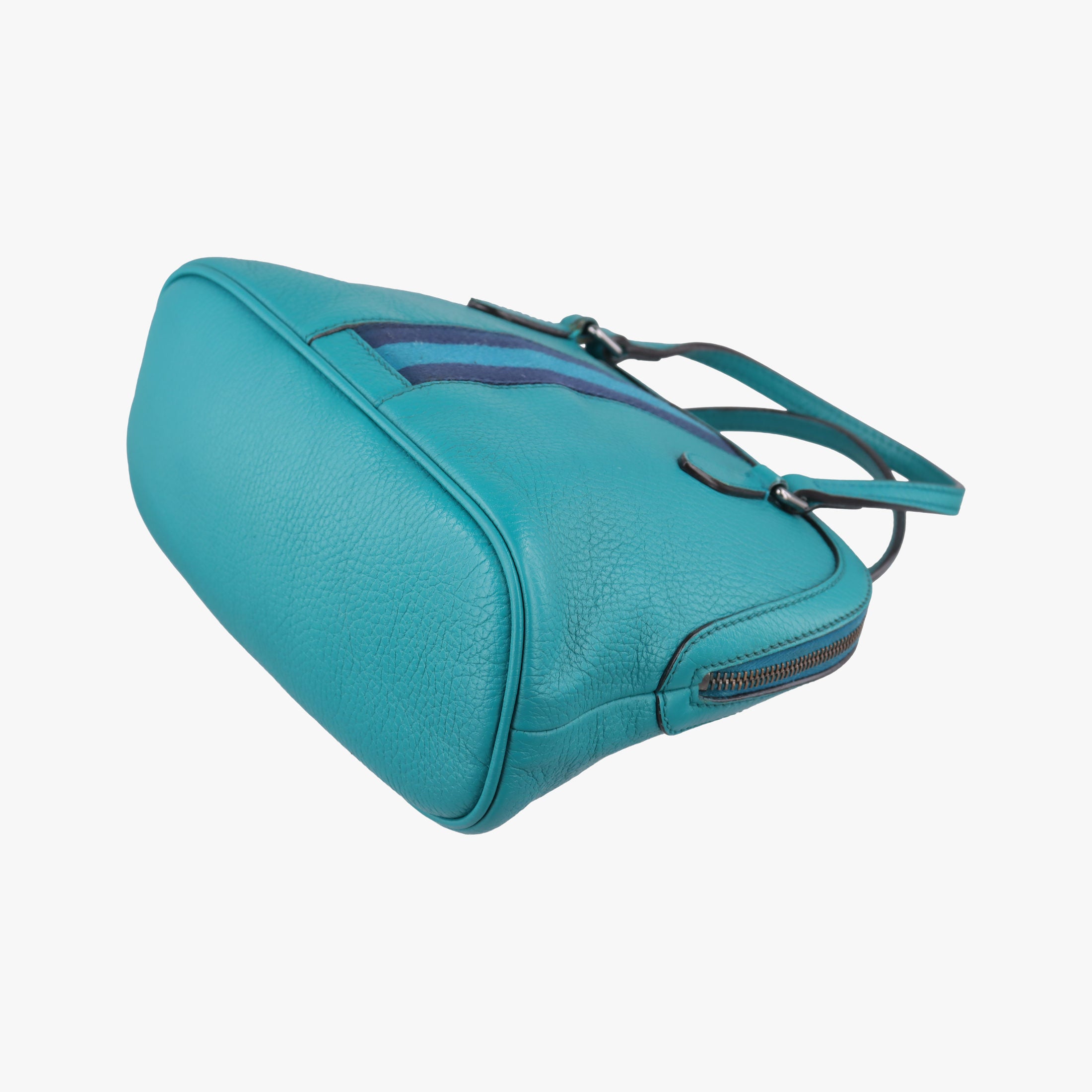 Vintage Gucci Web Dome Blue Leather 341504 shoulderbag | stylenewstar