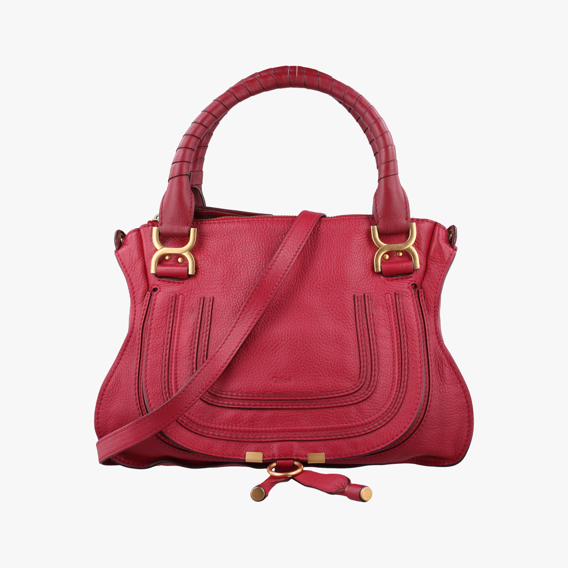 Pre-owned Chloe Mercy Red Leather  shoulderbag | stylenewstar