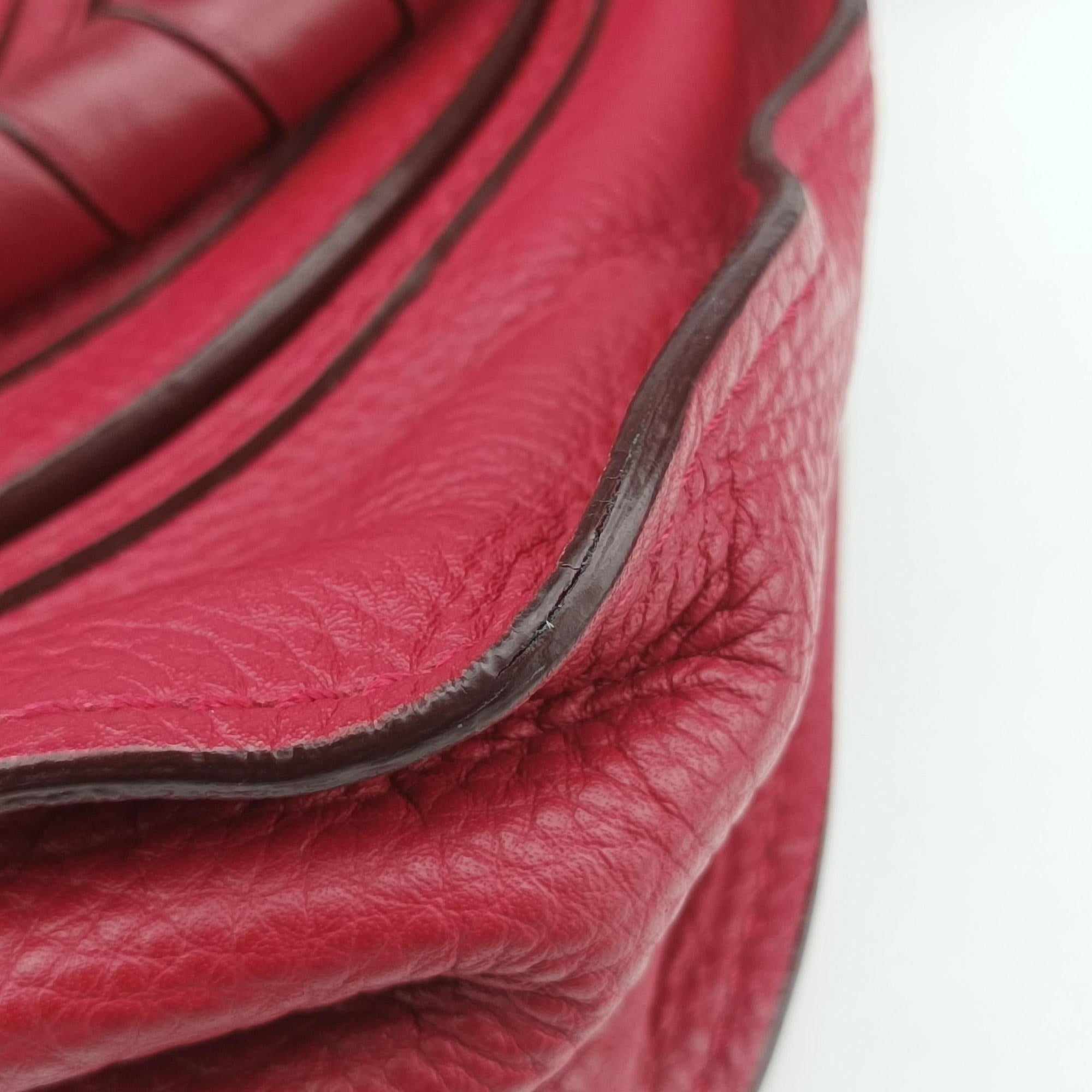 Pre-owned Chloe Mercy Red Leather  shoulderbag | stylenewstar