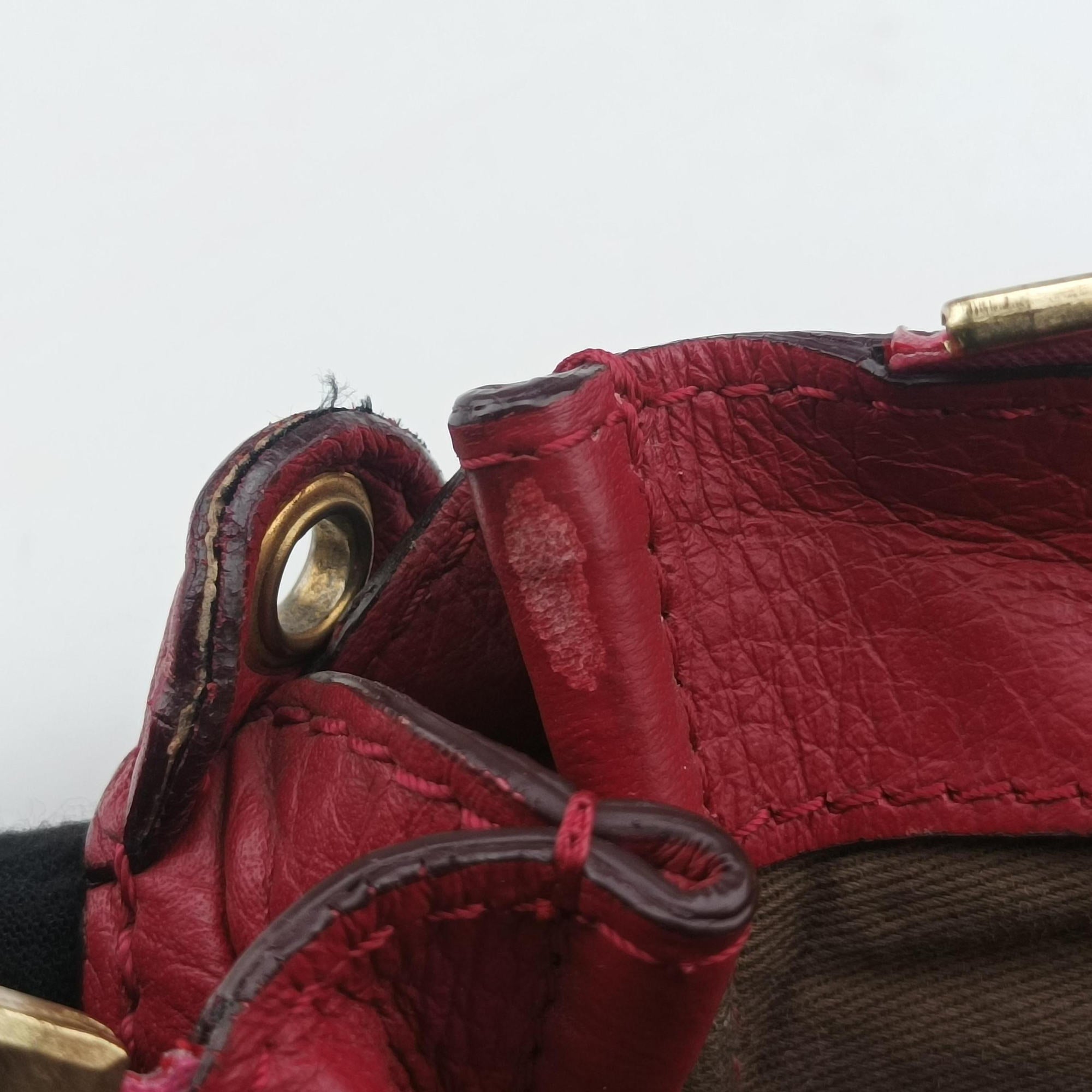 Pre-owned Chloe Mercy Red Leather  shoulderbag | stylenewstar