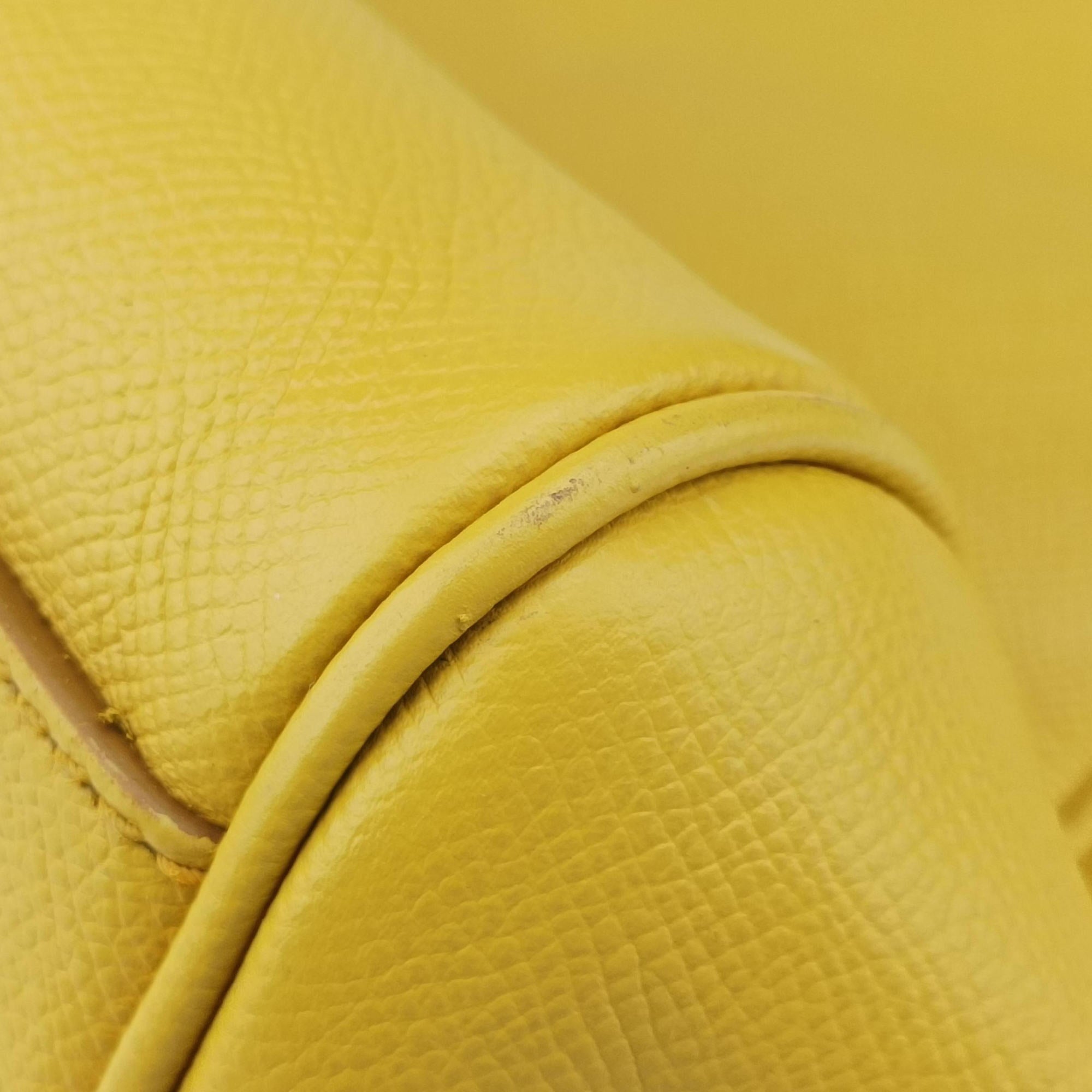 Pre-owned Dolce & Gabbana Sicily Yellow Leather  shoulderbag | stylenewstar