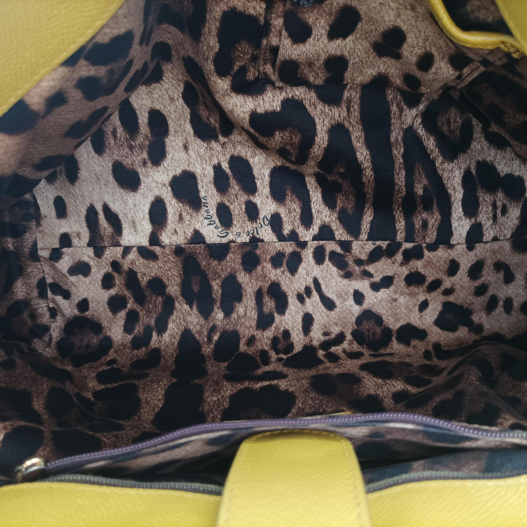 Pre-owned Dolce & Gabbana Sicily Yellow Leather  shoulderbag | stylenewstar