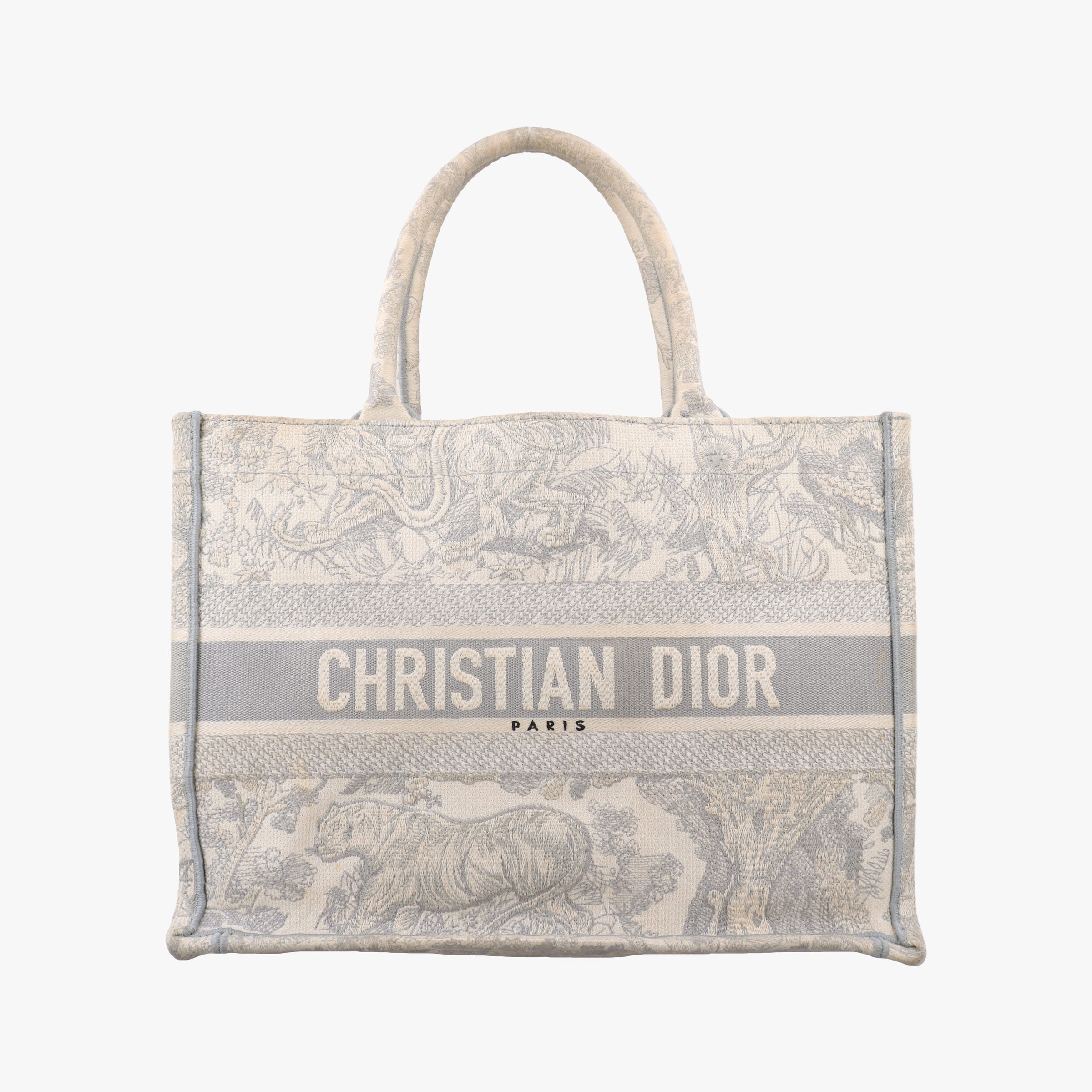 Vintage Christian Dior Toile de Jouy Grey canvas  handbag | stylenewstar