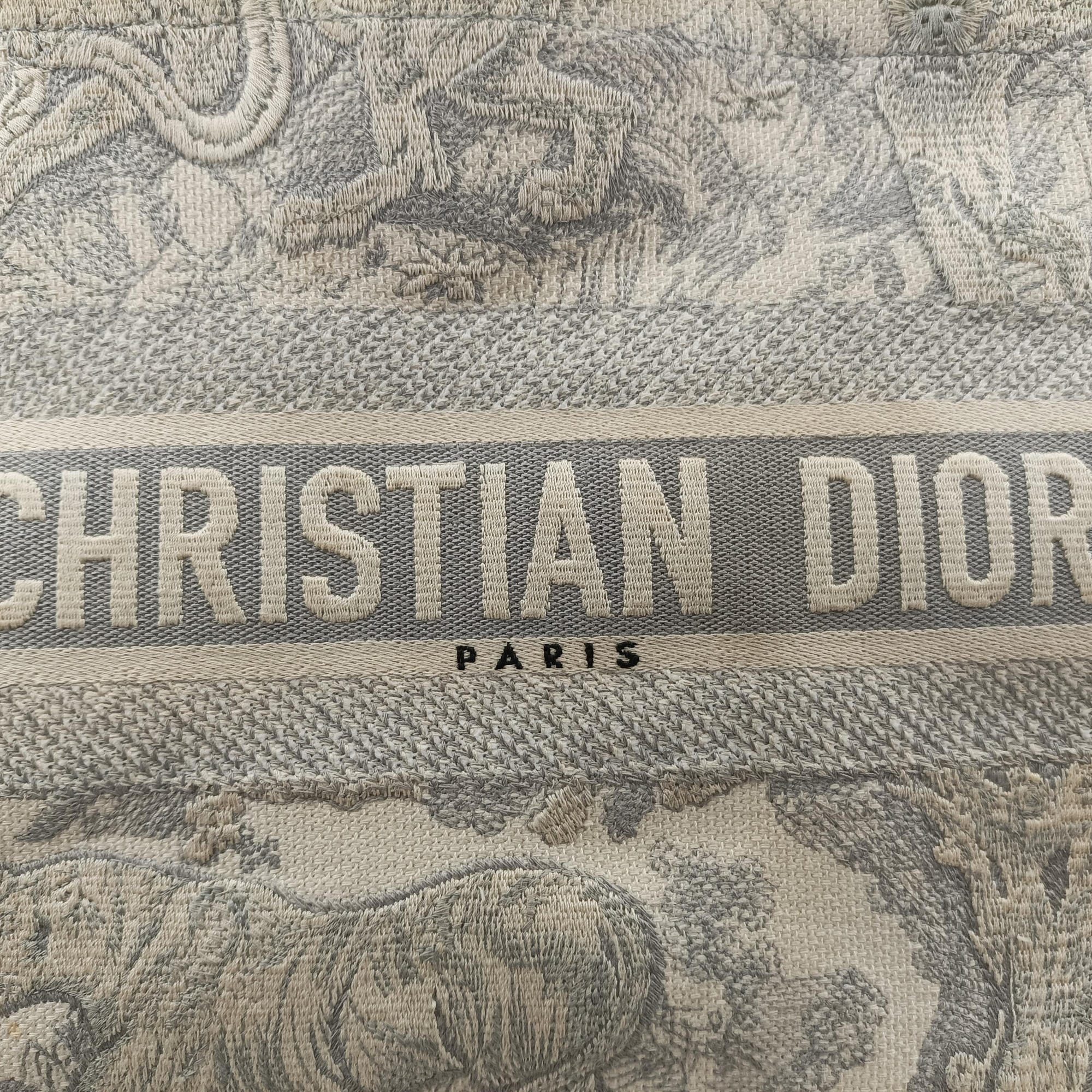 Vintage Christian Dior Toile de Jouy Grey canvas  handbag | stylenewstar