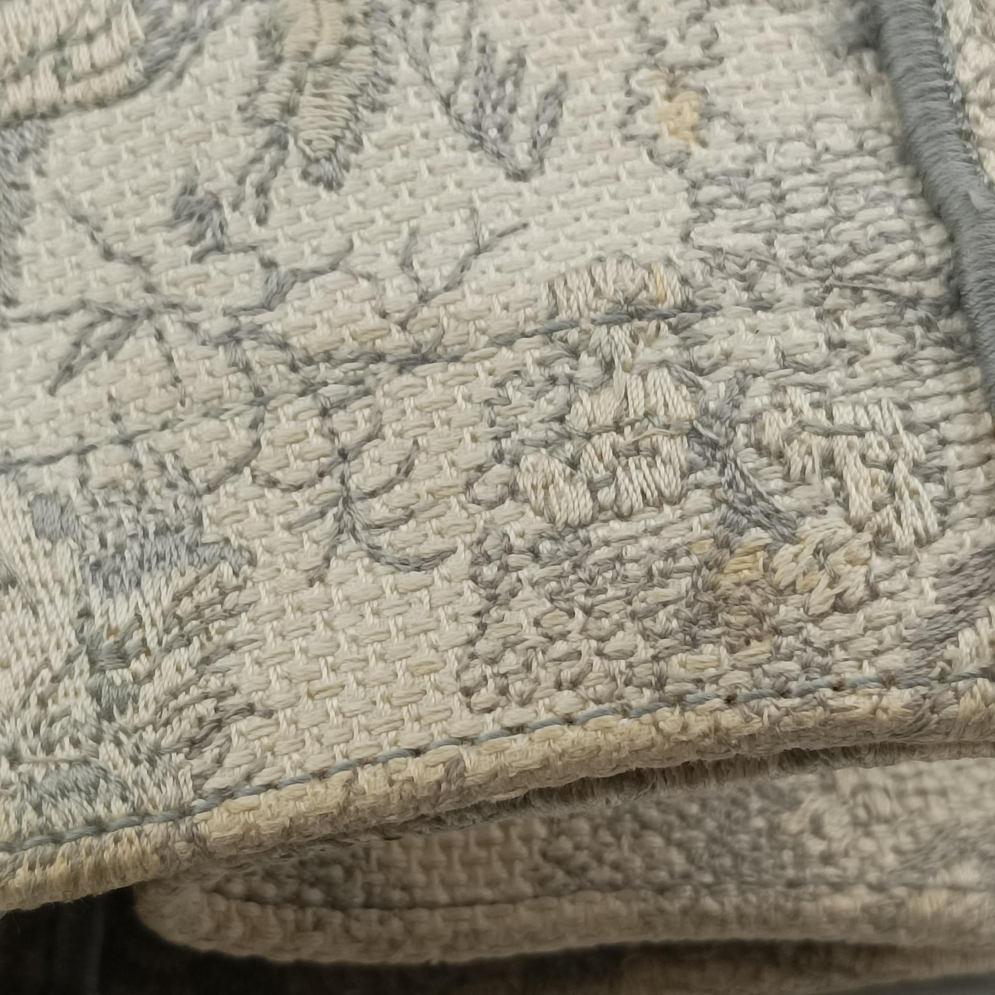 Vintage Christian Dior Toile de Jouy Grey canvas  handbag | stylenewstar