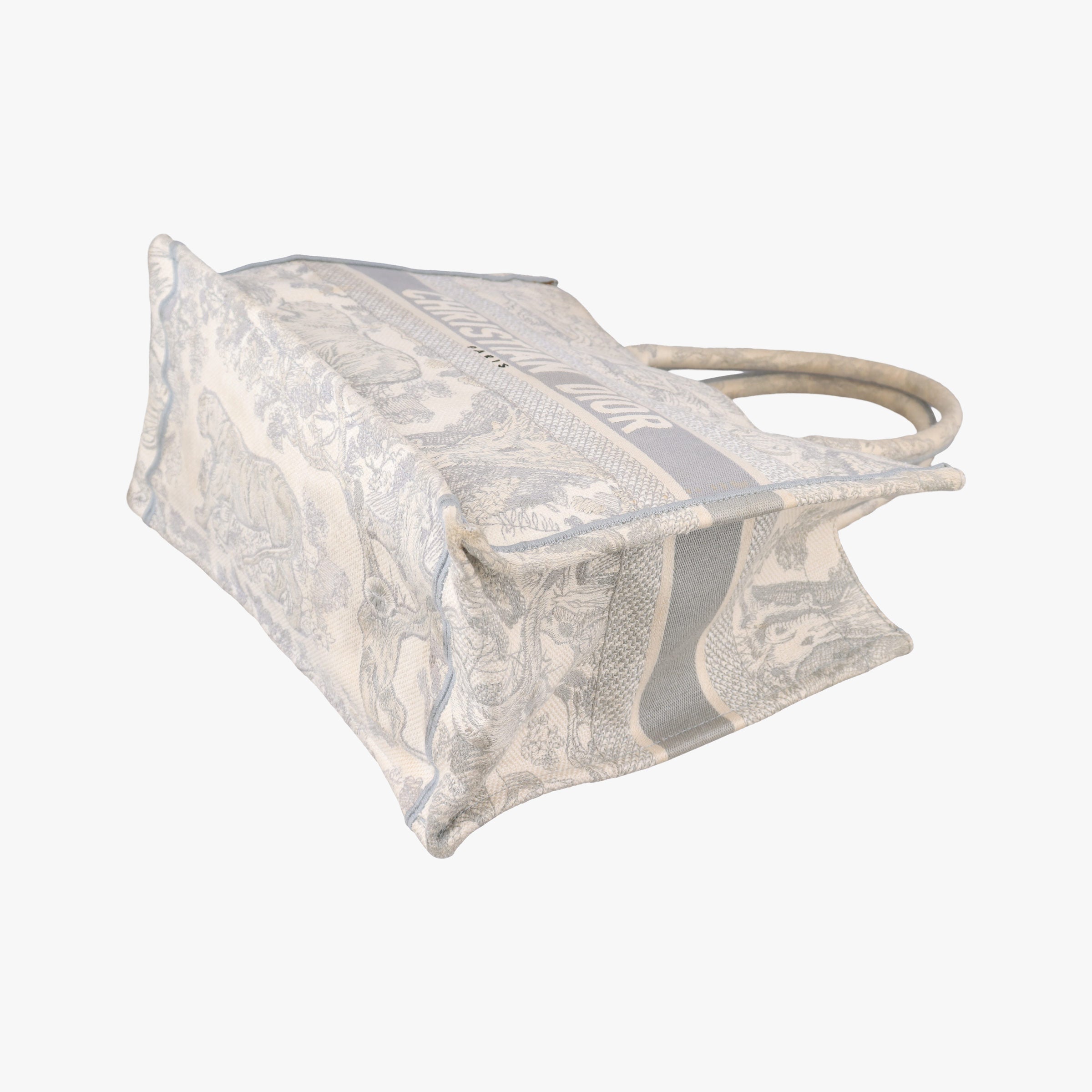Vintage Christian Dior Toile de Jouy Grey canvas  handbag | stylenewstar