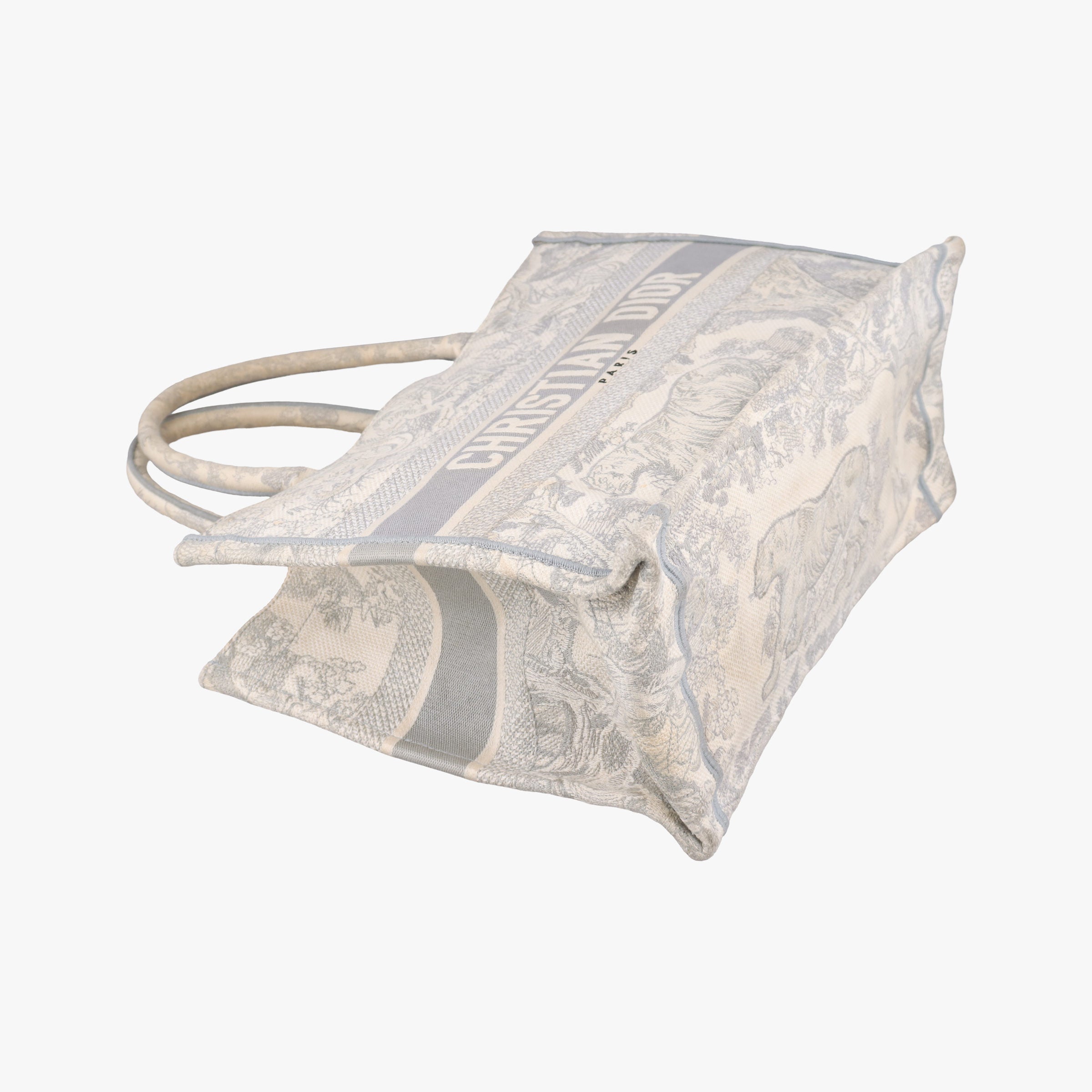 Vintage Christian Dior Toile de Jouy Grey canvas  handbag | stylenewstar