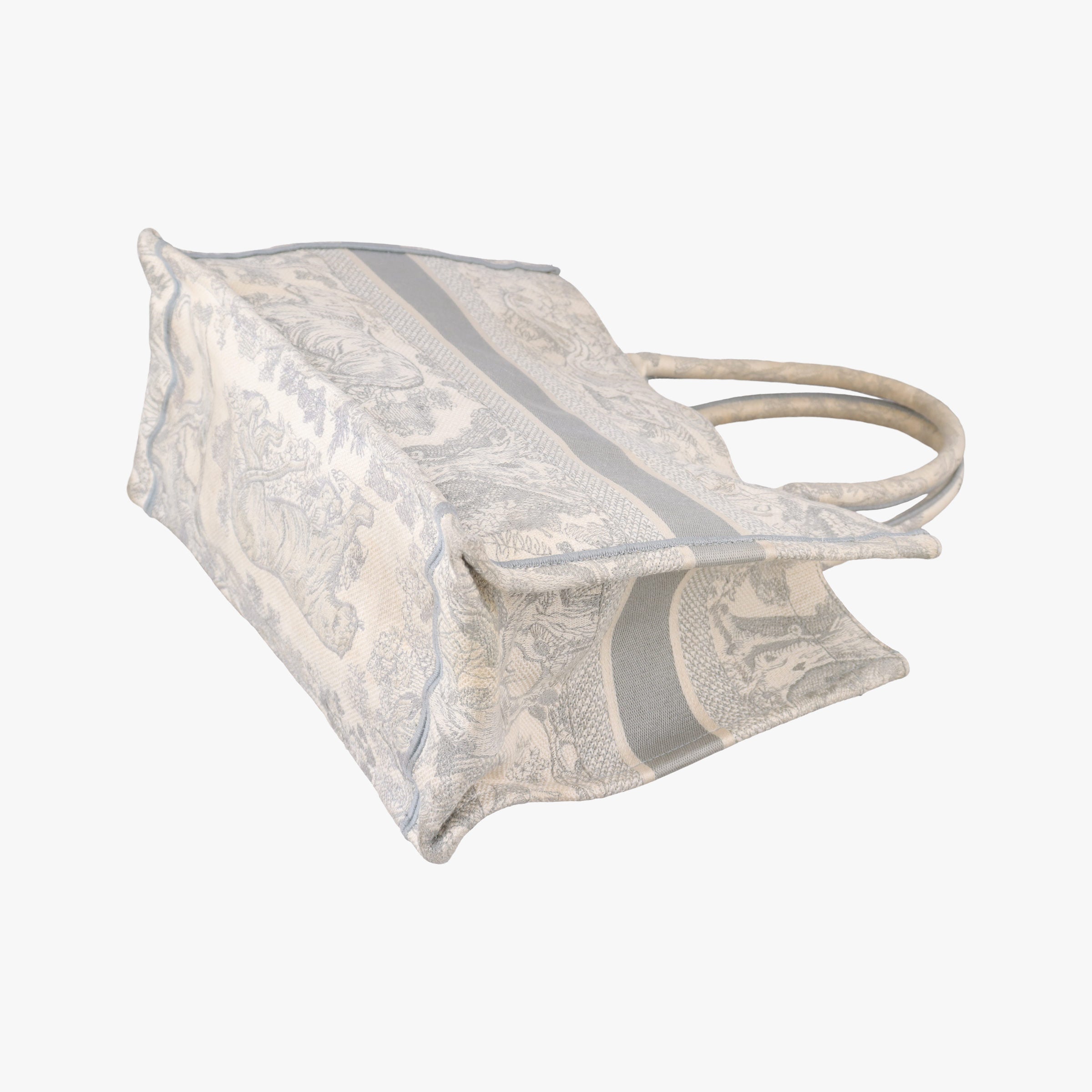 Vintage Christian Dior Toile de Jouy Grey canvas  handbag | stylenewstar