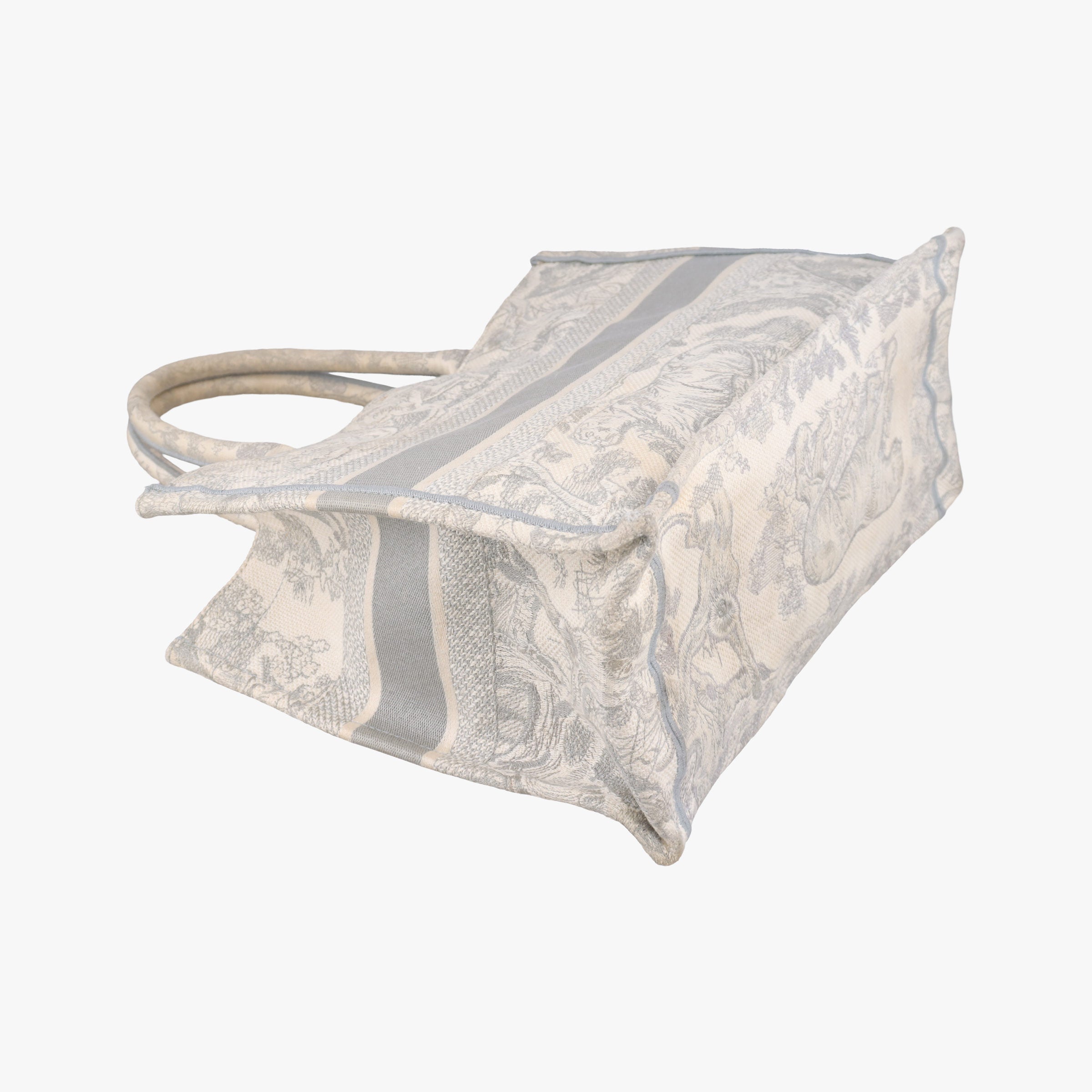Vintage Christian Dior Toile de Jouy Grey canvas  handbag | stylenewstar