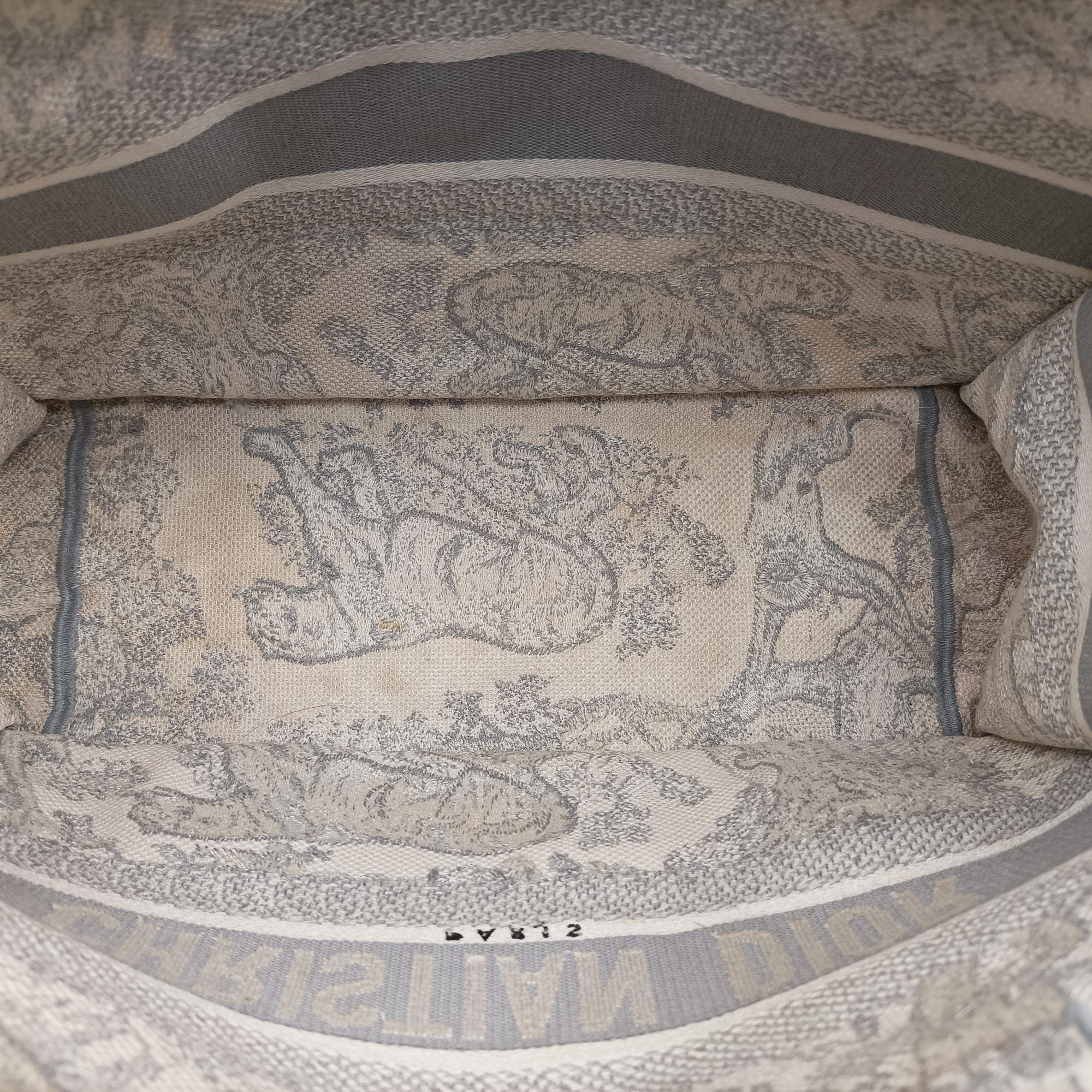Vintage Christian Dior Toile de Jouy Grey canvas  handbag | stylenewstar