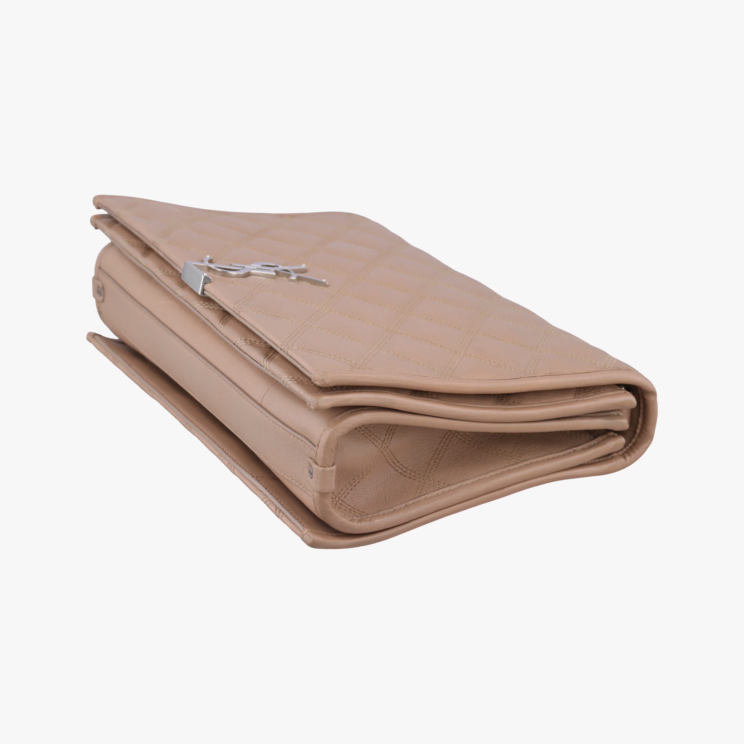Pre-owned Yves Saint Laurent Paris Becky Camel Leather 579607 shoulderbag | stylenewstar