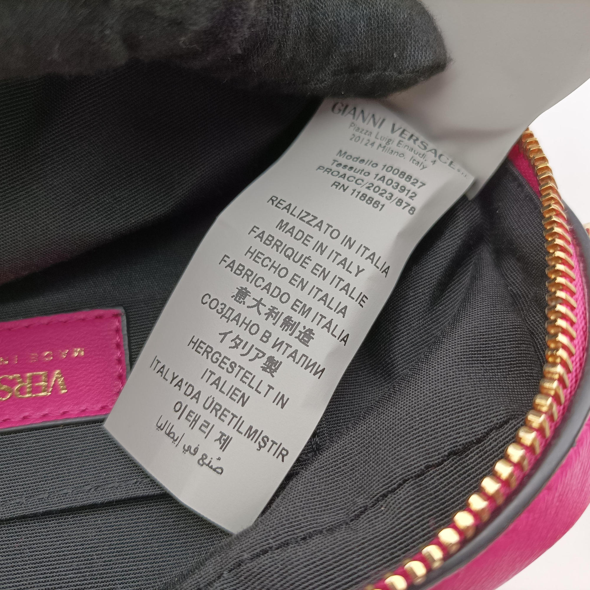 Pre-owned VERSACE La Medusa Camera Rose Leather  shoulderbag | stylenewstar