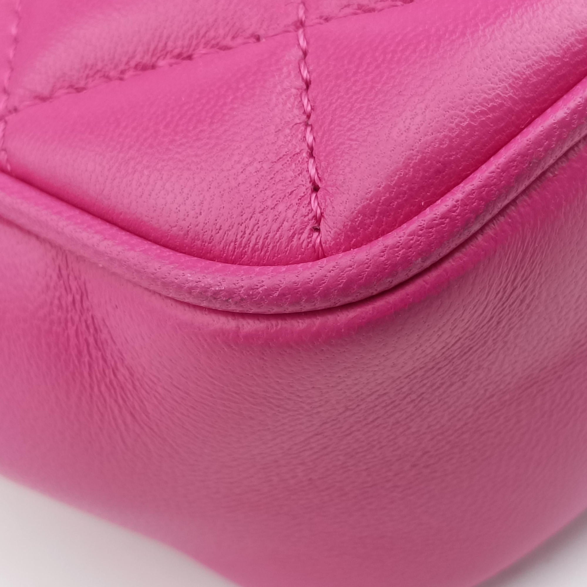 Pre-owned VERSACE La Medusa Camera Rose Leather  shoulderbag | stylenewstar