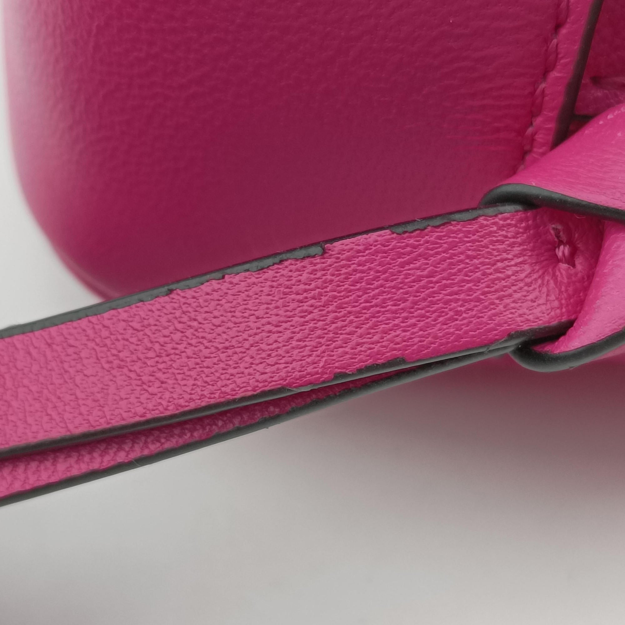 Pre-owned VERSACE La Medusa Camera Rose Leather  shoulderbag | stylenewstar