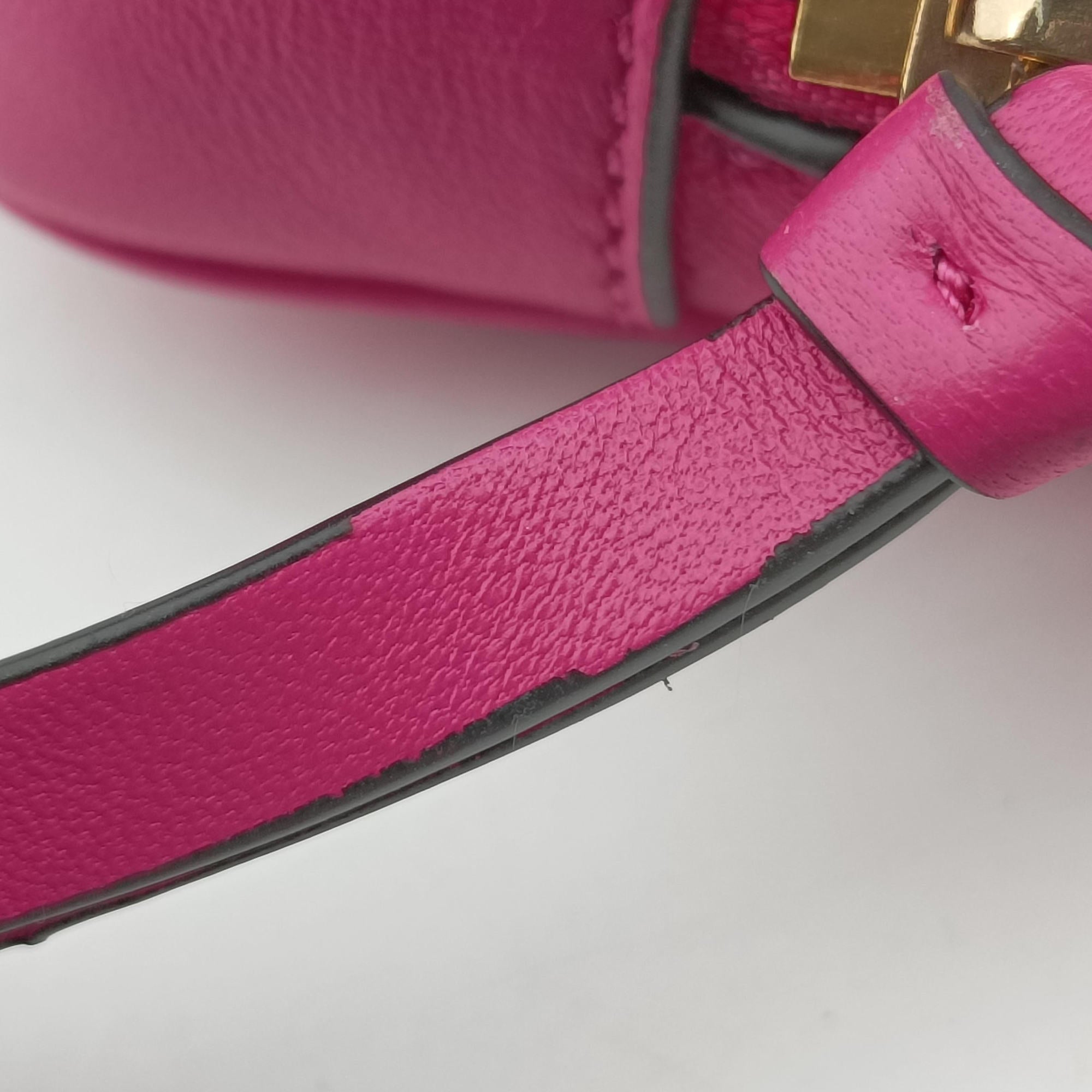 Pre-owned VERSACE La Medusa Camera Rose Leather  shoulderbag | stylenewstar