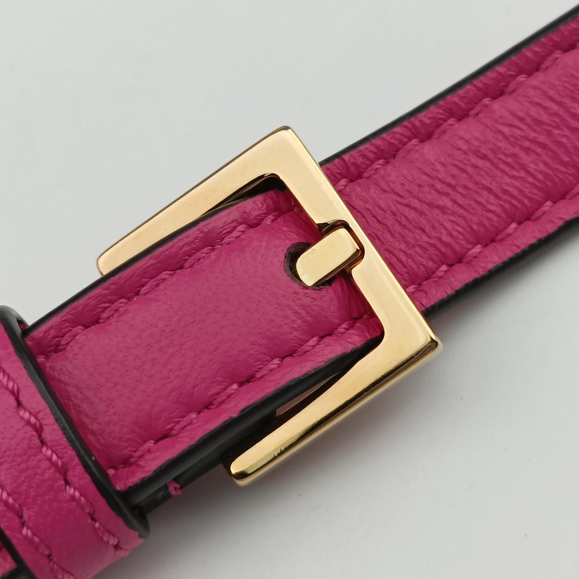 Pre-owned VERSACE La Medusa Camera Rose Leather  shoulderbag | stylenewstar
