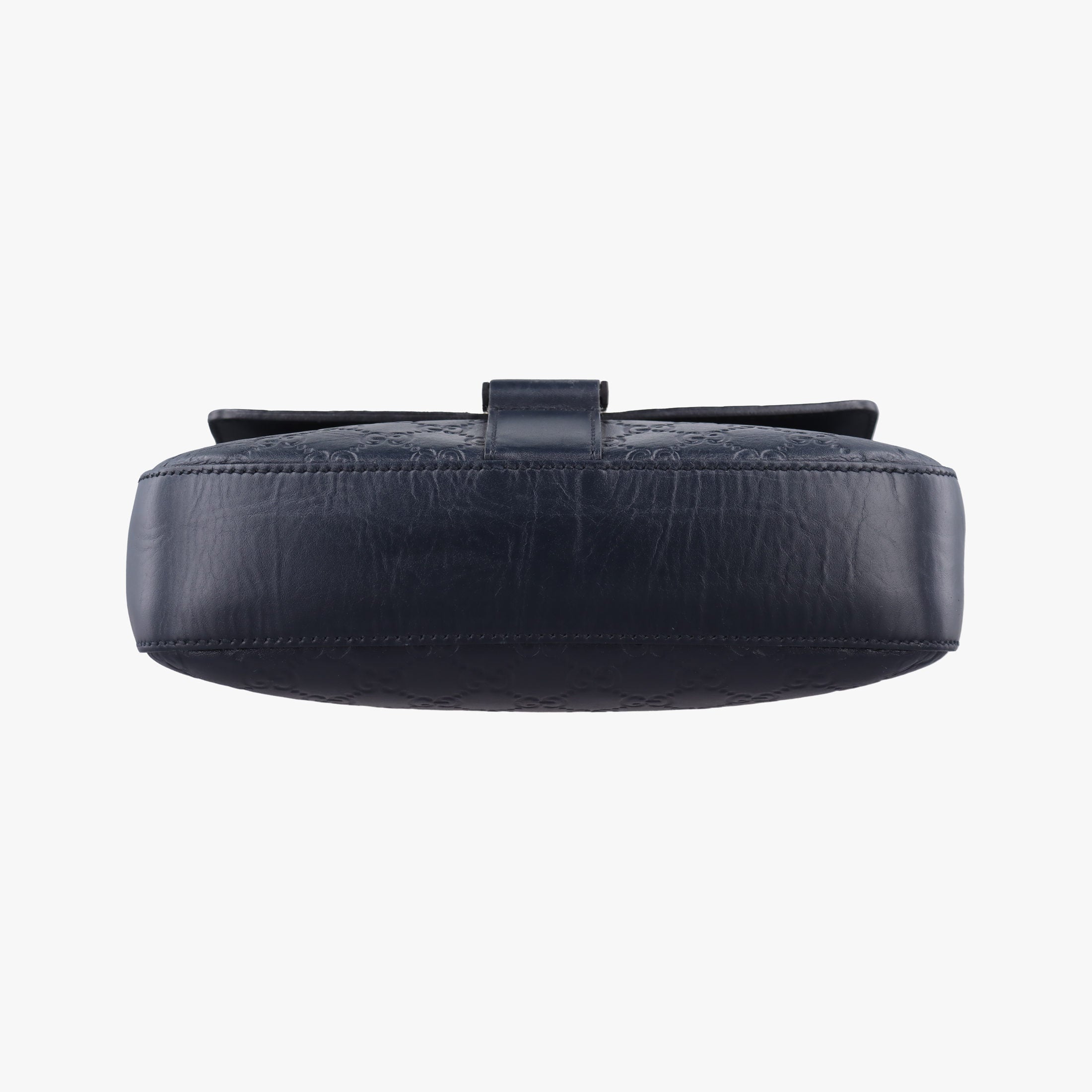 Pre-owned Gucci GG Plus GG Supreme Navy Leather 406368 shoulderbag | stylenewstar