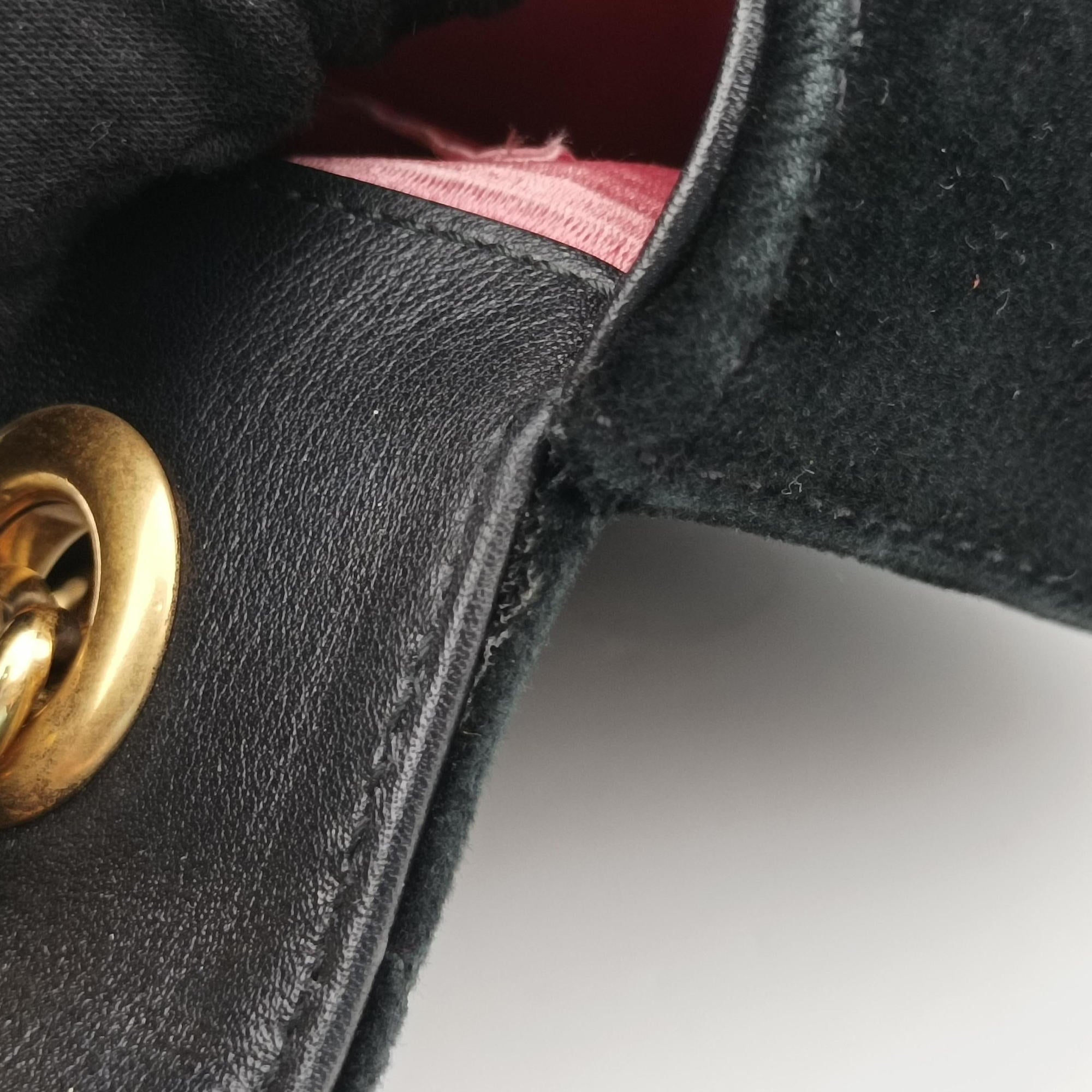 Vintage Gucci GG Marmont Black velour 446744 shoulderbag | stylenewstar