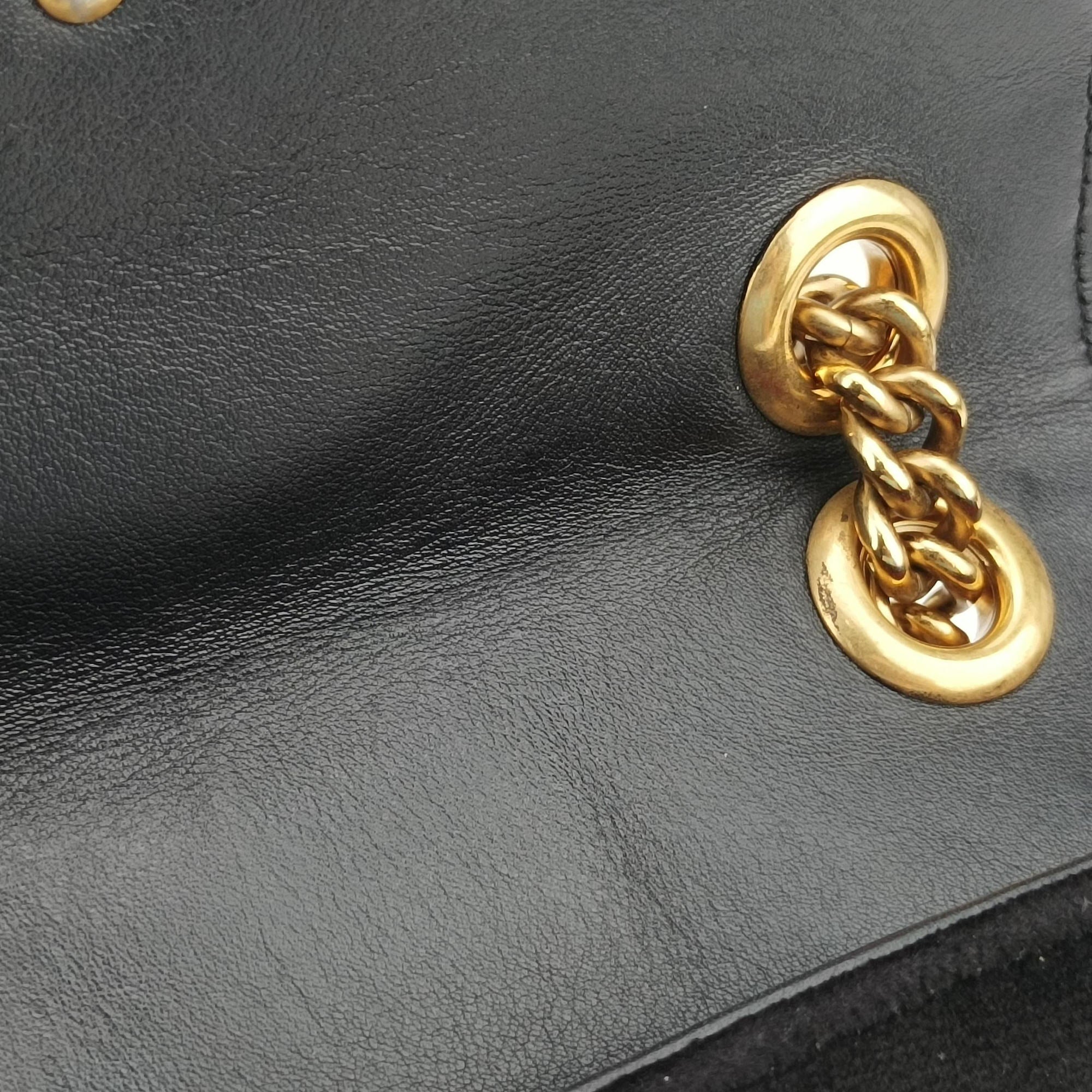 Vintage Gucci GG Marmont Black velour 446744 shoulderbag | stylenewstar
