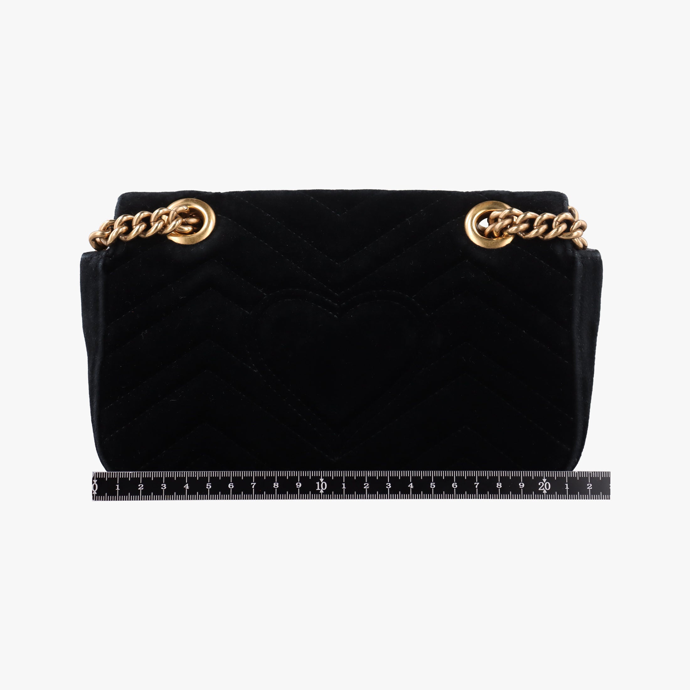 Vintage Gucci GG Marmont Black velour 446744 shoulderbag | stylenewstar