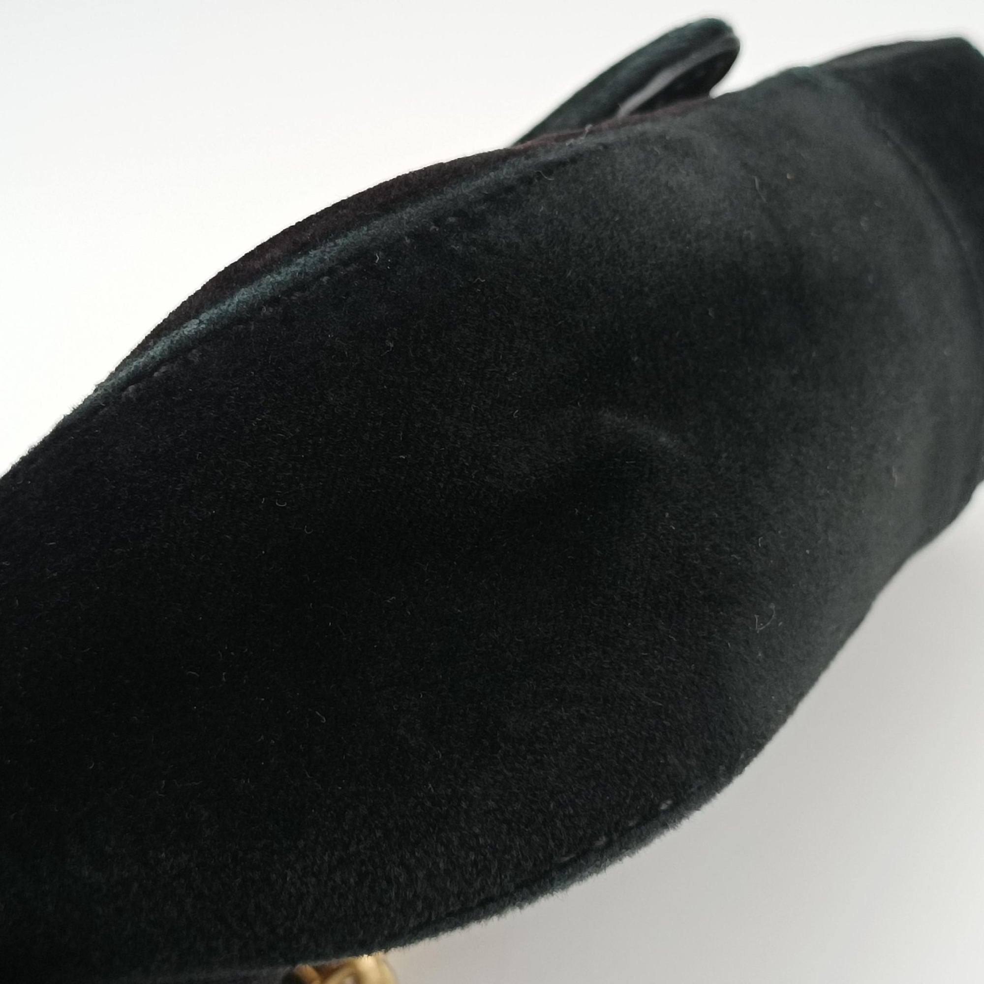 Vintage Gucci GG Marmont Black velour 446744 shoulderbag | stylenewstar