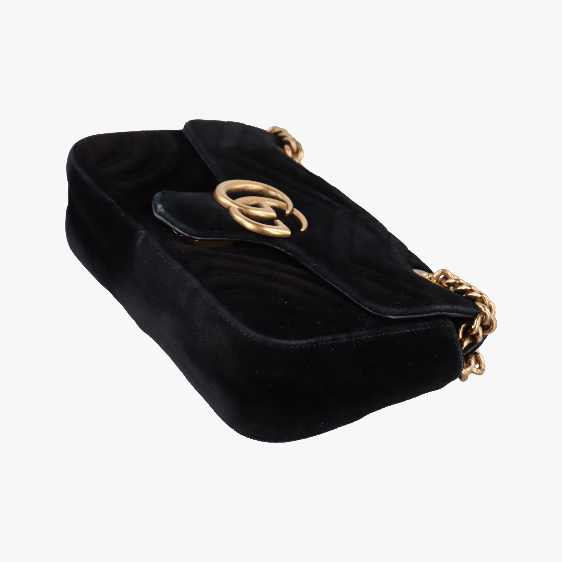 Vintage Gucci GG Marmont Black velour 446744 shoulderbag | stylenewstar