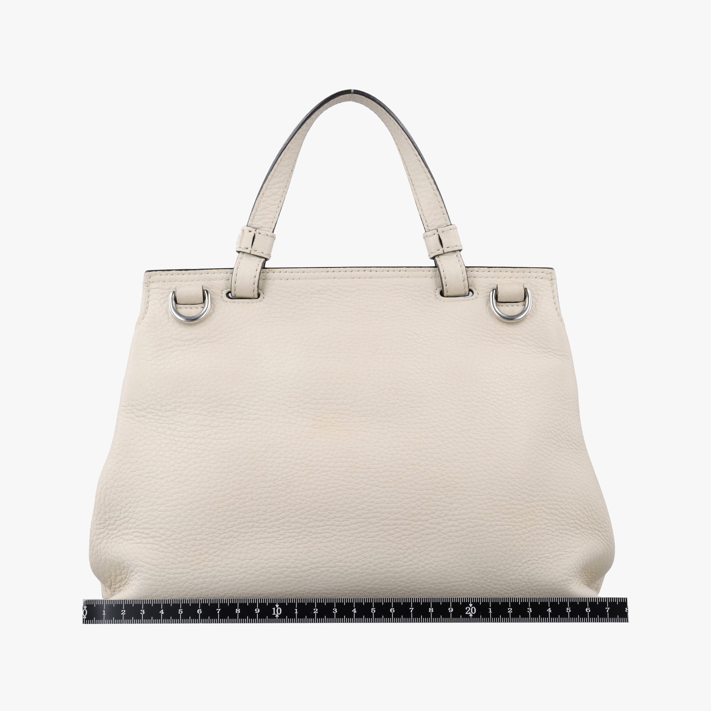 Pre-owned Gucci Bamboo Daily White Leather 370831 shoulderbag | stylenewstar