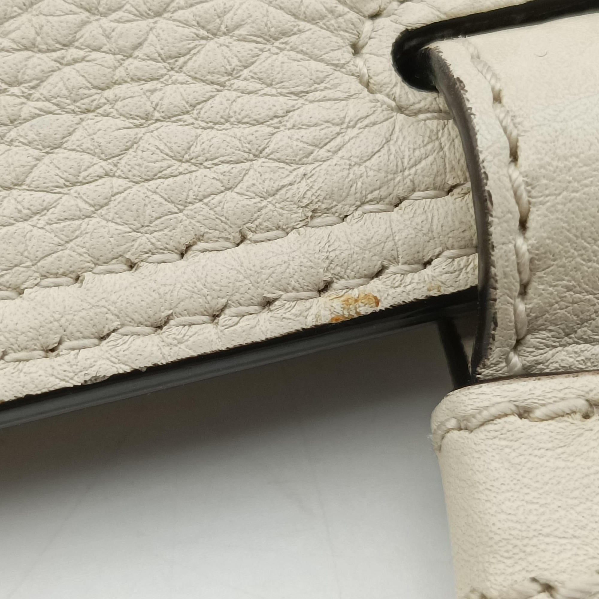 Pre-owned Gucci Bamboo Daily White Leather 370831 shoulderbag | stylenewstar