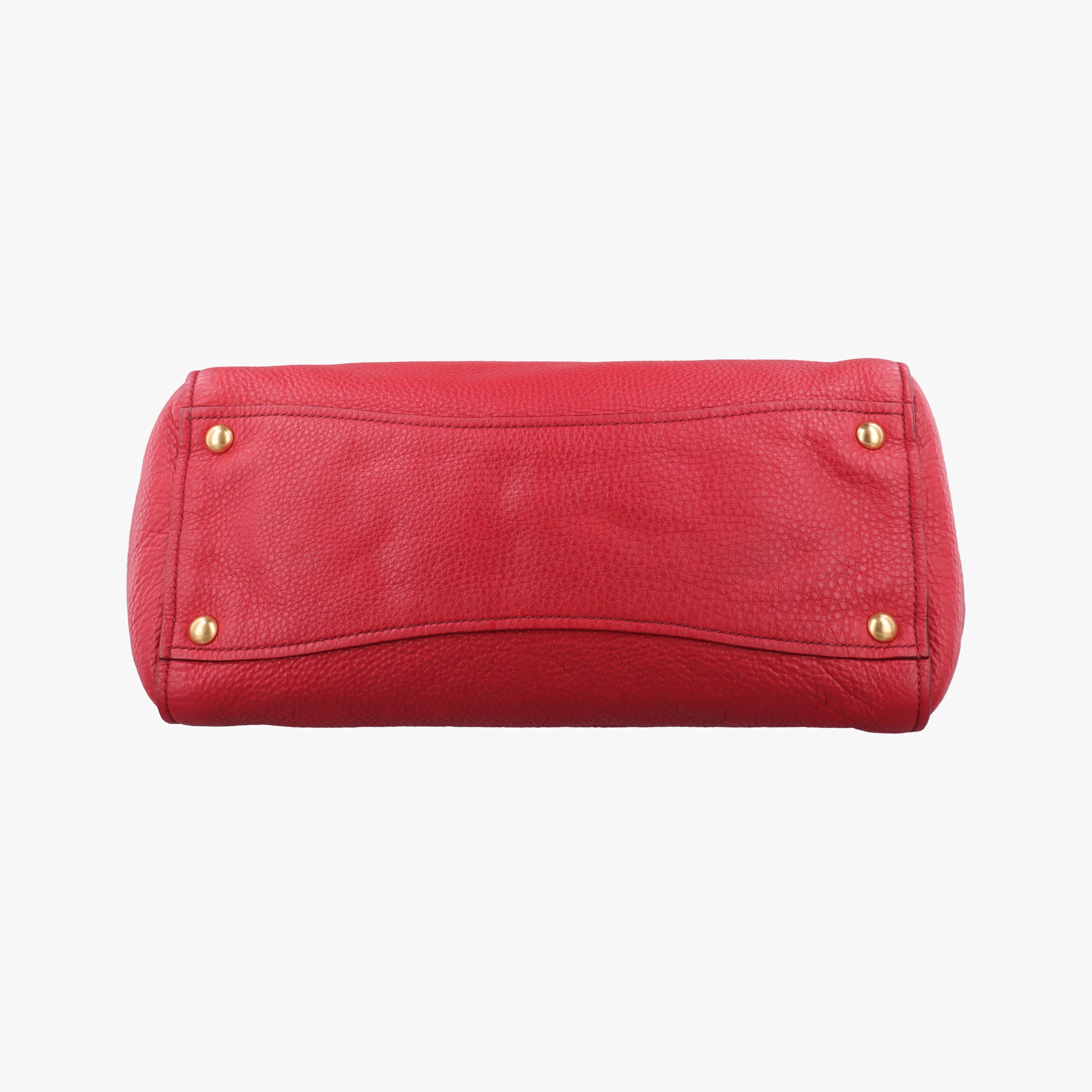 Vintage Miu Miu Vitello Caribu Front Zip Pocket Tote Red Leather RN0908 handbag | stylenewstar