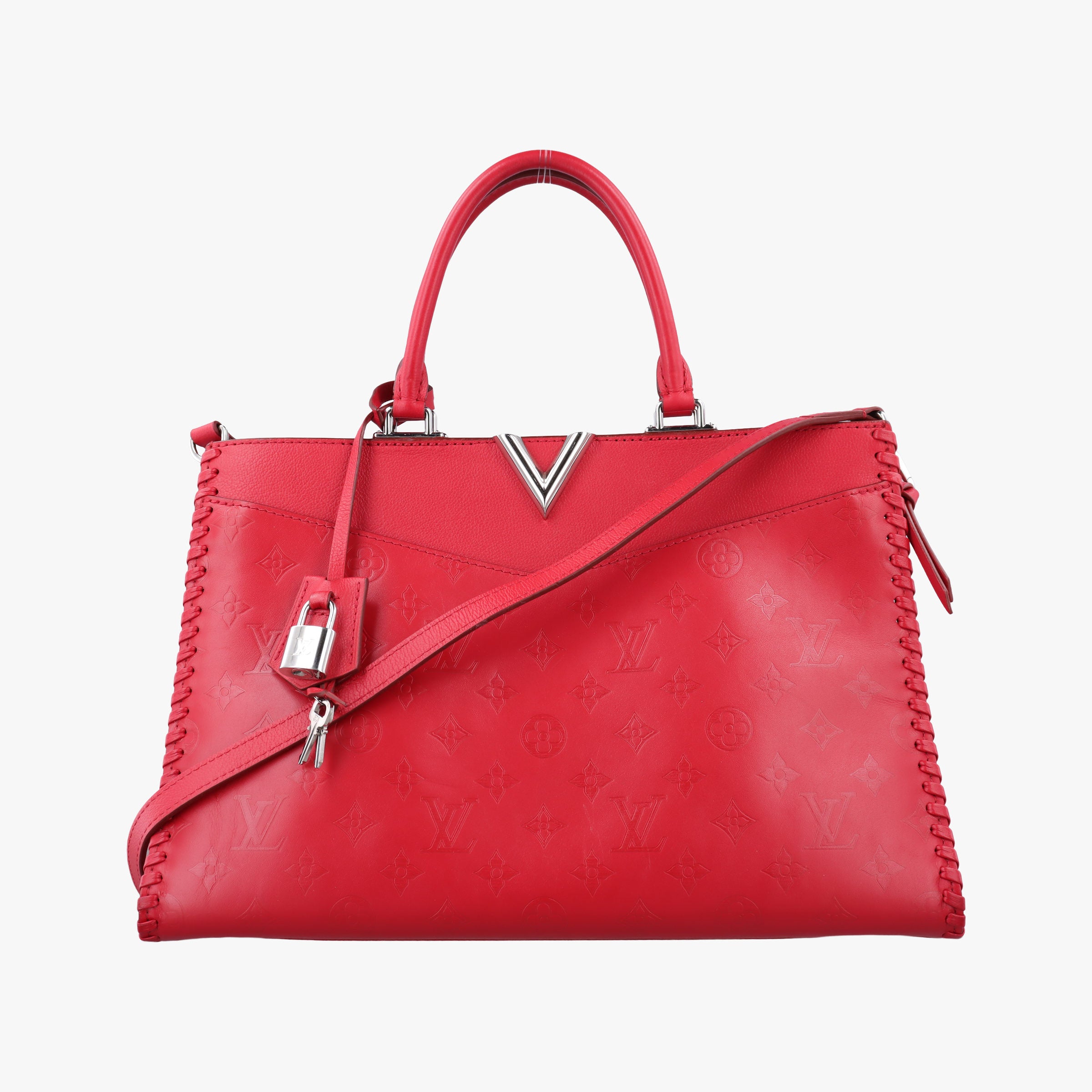 Pre-owned Louis Vuitton Very Zipped Tote Ruby Leather M54146 shoulderbag | stylenewstar