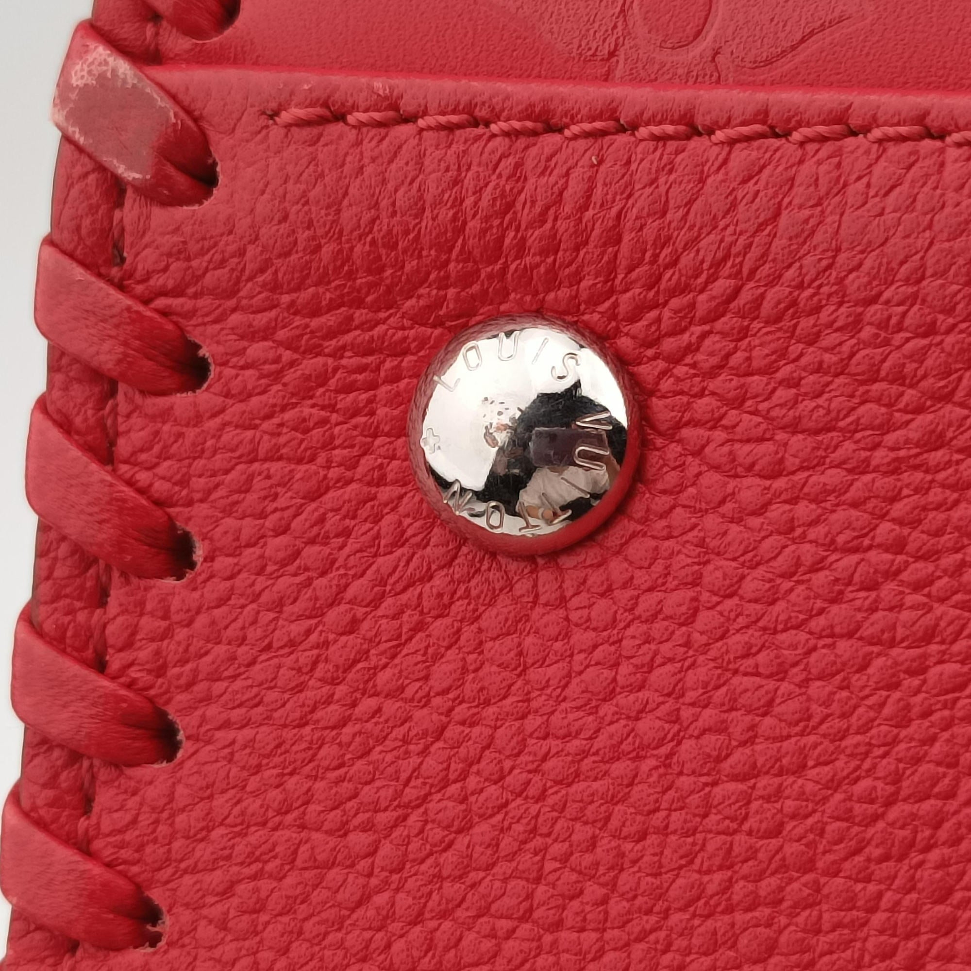 Pre-owned Louis Vuitton Very Zipped Tote Ruby Leather M54146 shoulderbag | stylenewstar