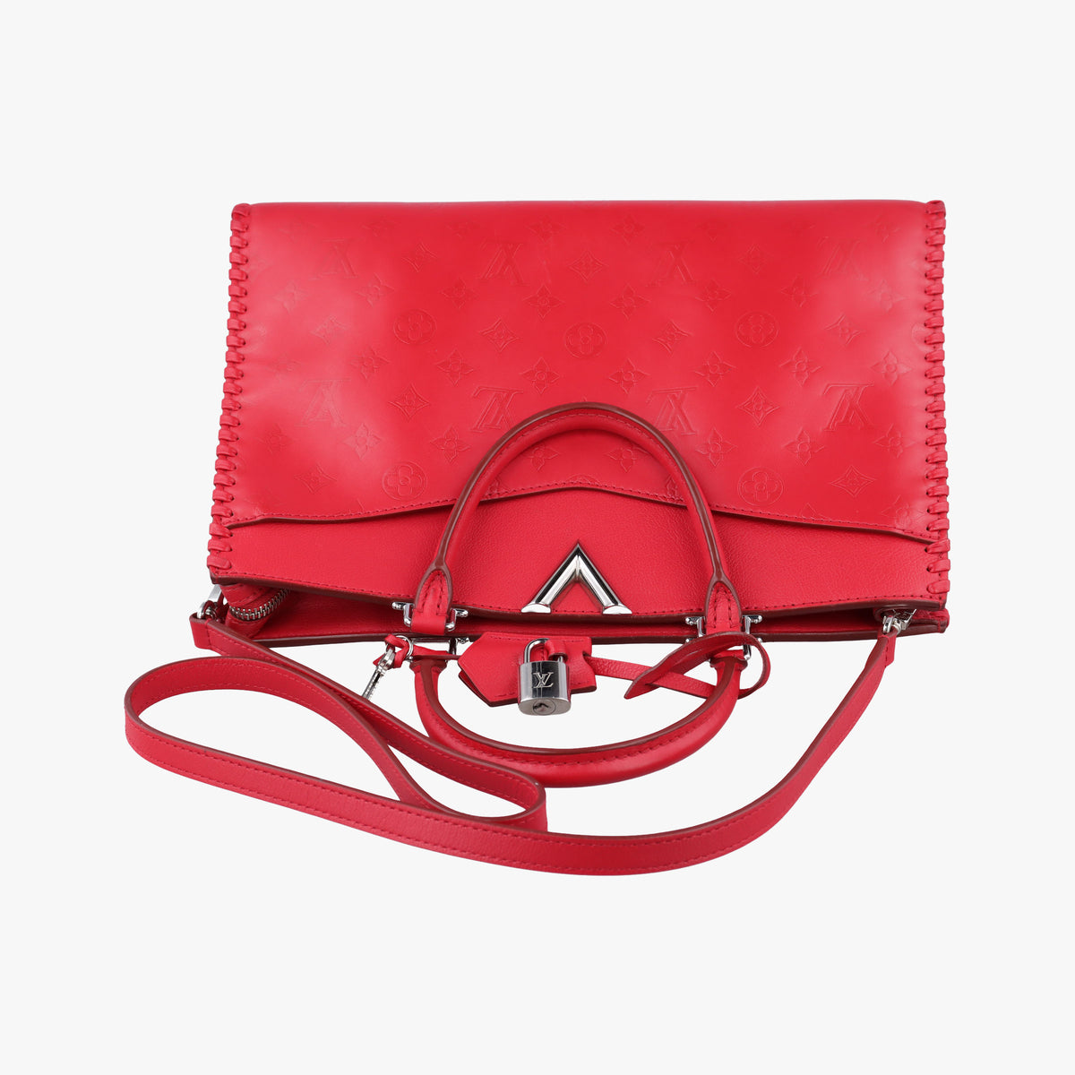 Pre-owned Louis Vuitton Very Zipped Tote Ruby Leather M54146 shoulderbag | stylenewstar