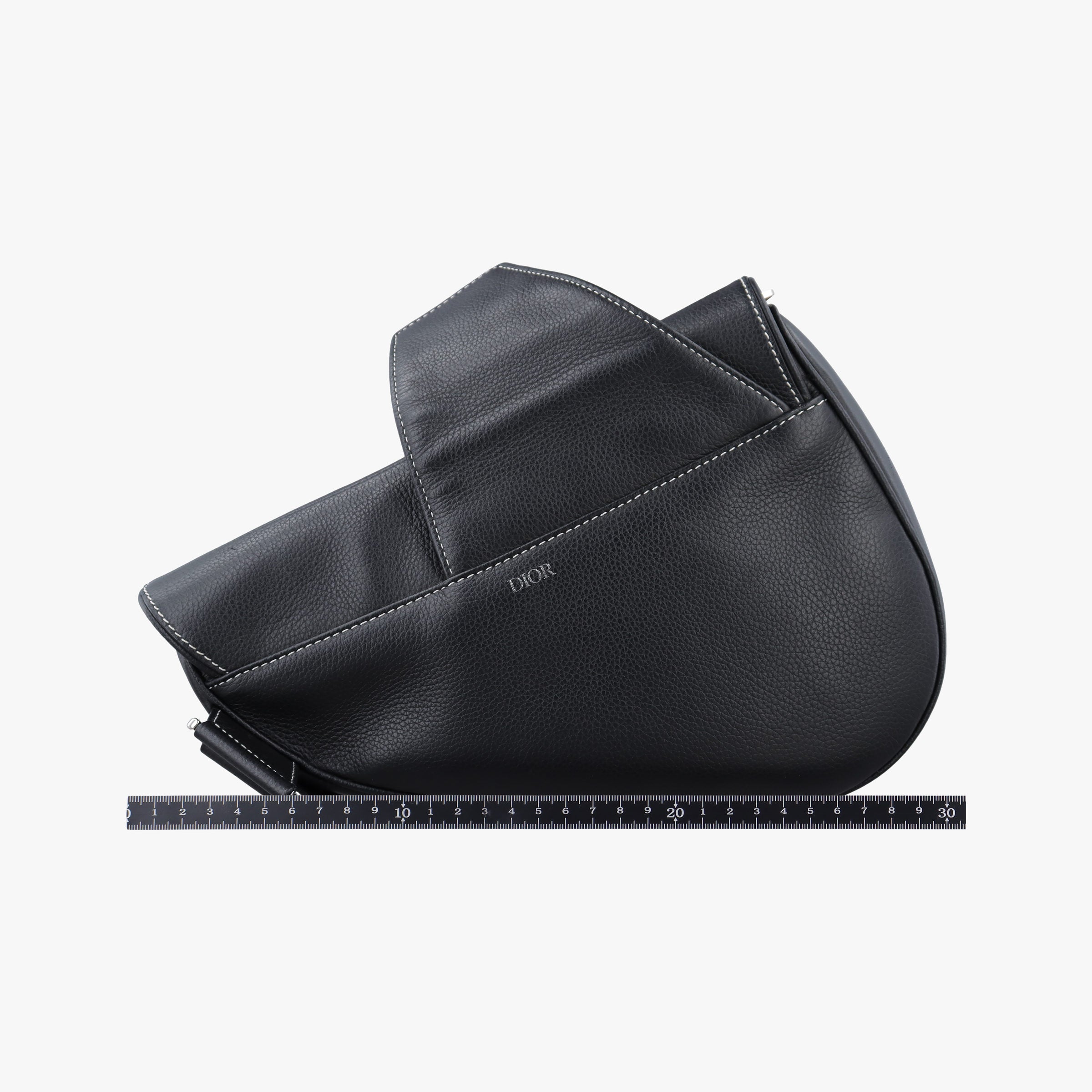Pre-owned Christian Dior saddle Black leather  bum bag/waist bag | stylenewstar