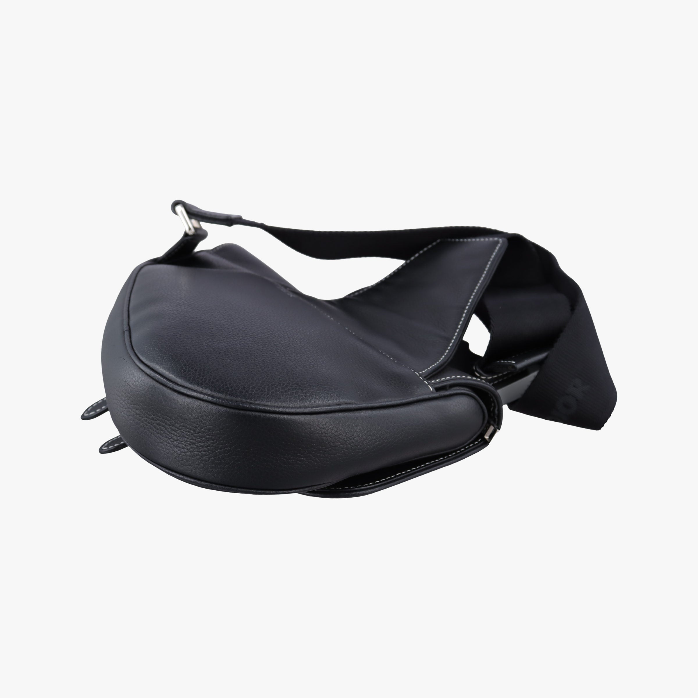 Pre-owned Christian Dior saddle Black leather  bum bag/waist bag | stylenewstar