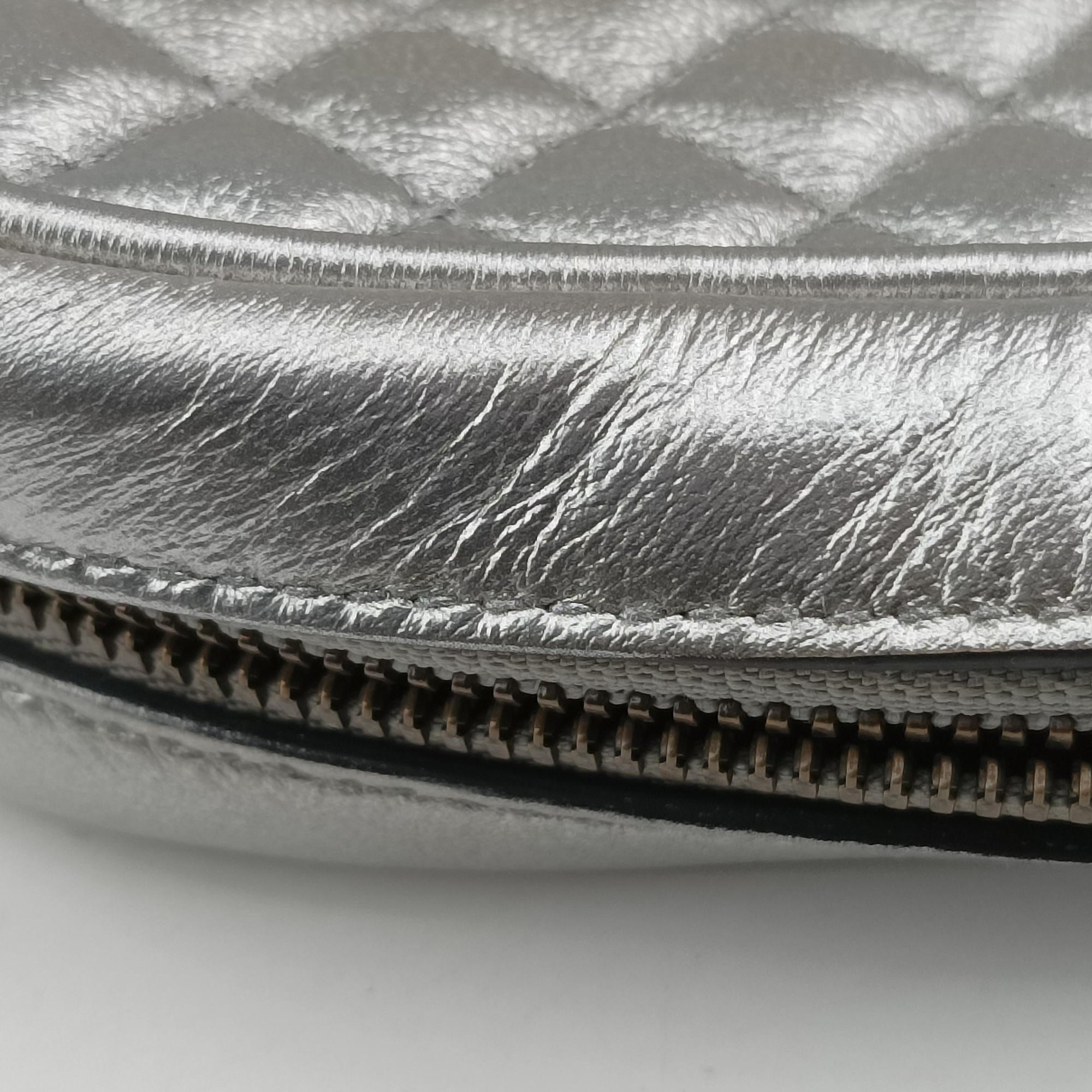 Pre-owned Gucci GG Marmont Pochette Silver×Green×Red Leather 541051 shoulderbag | stylenewstar