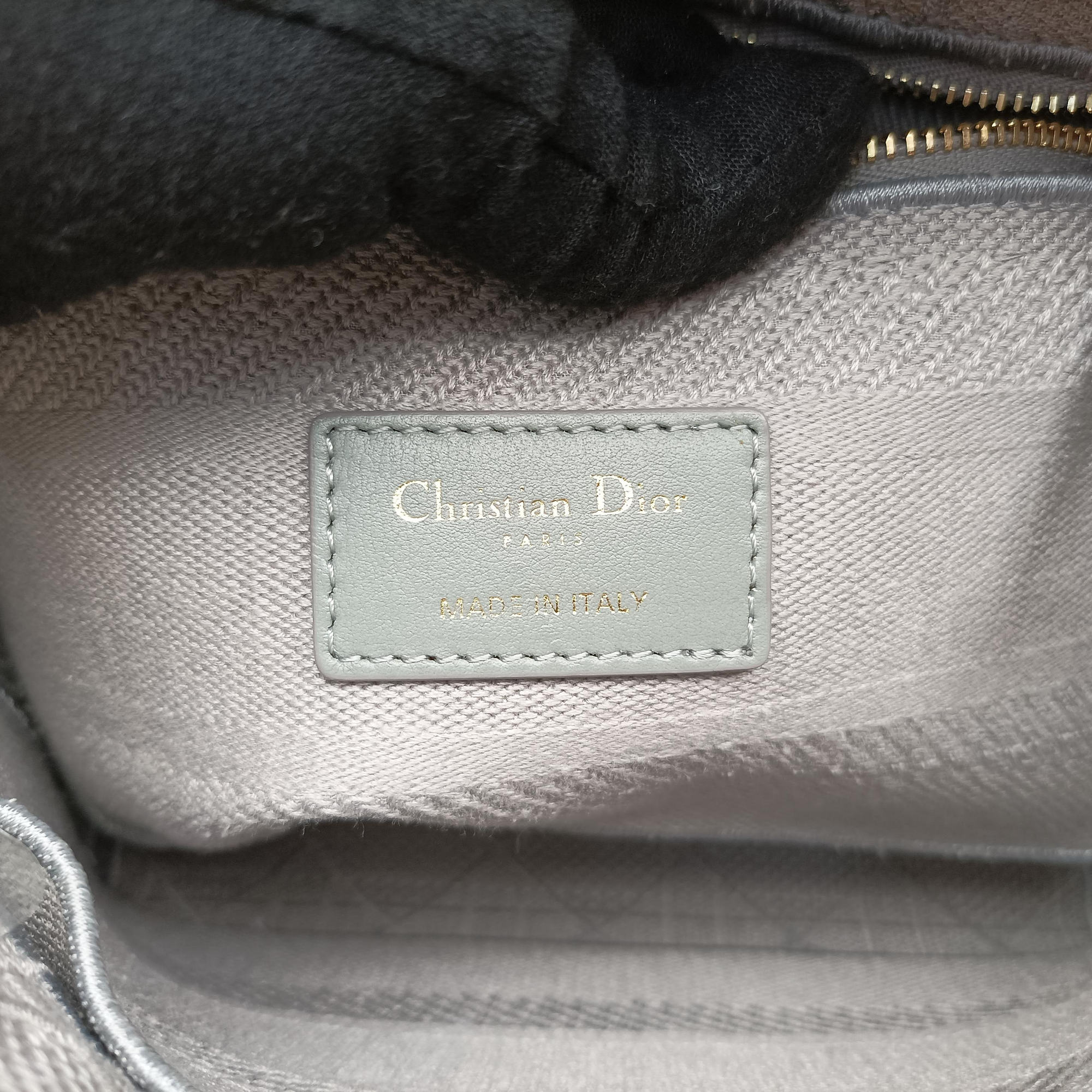 Vintage Christian Dior Lady Dior D-lite Grey Jacquard  shoulderbag | stylenewstar
